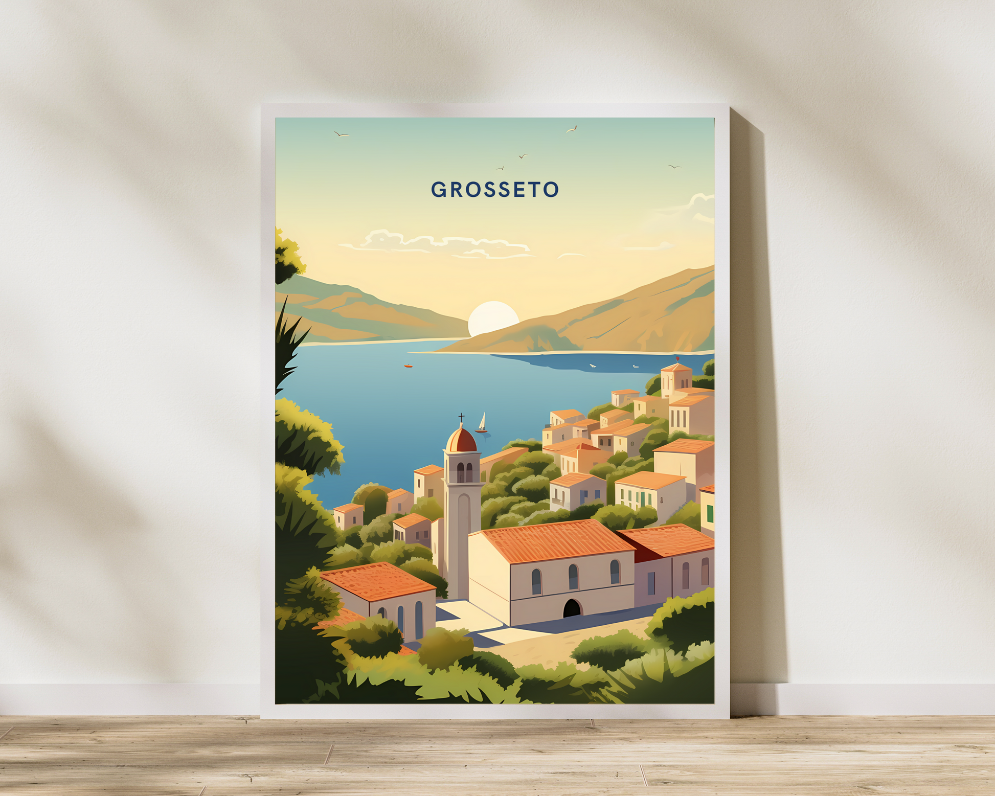 Grosseto Italy Travel Poster Print - Pitchers Design