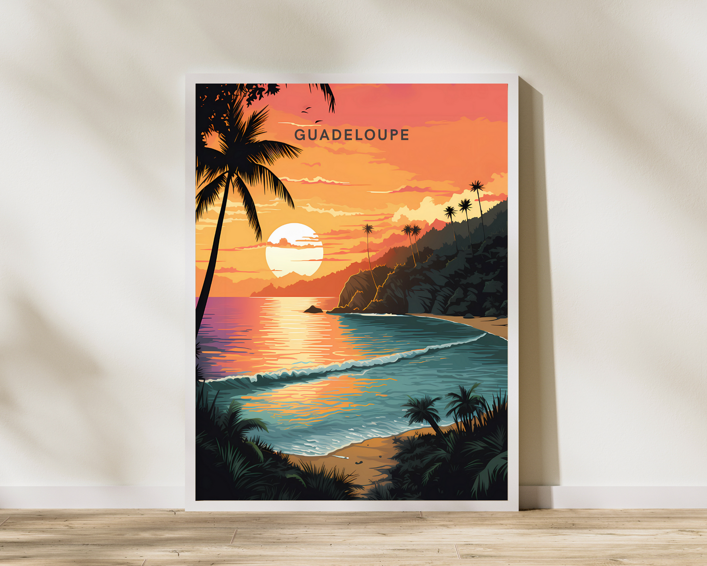 Guadeloupe Travel Poster Print - Pitchers Design