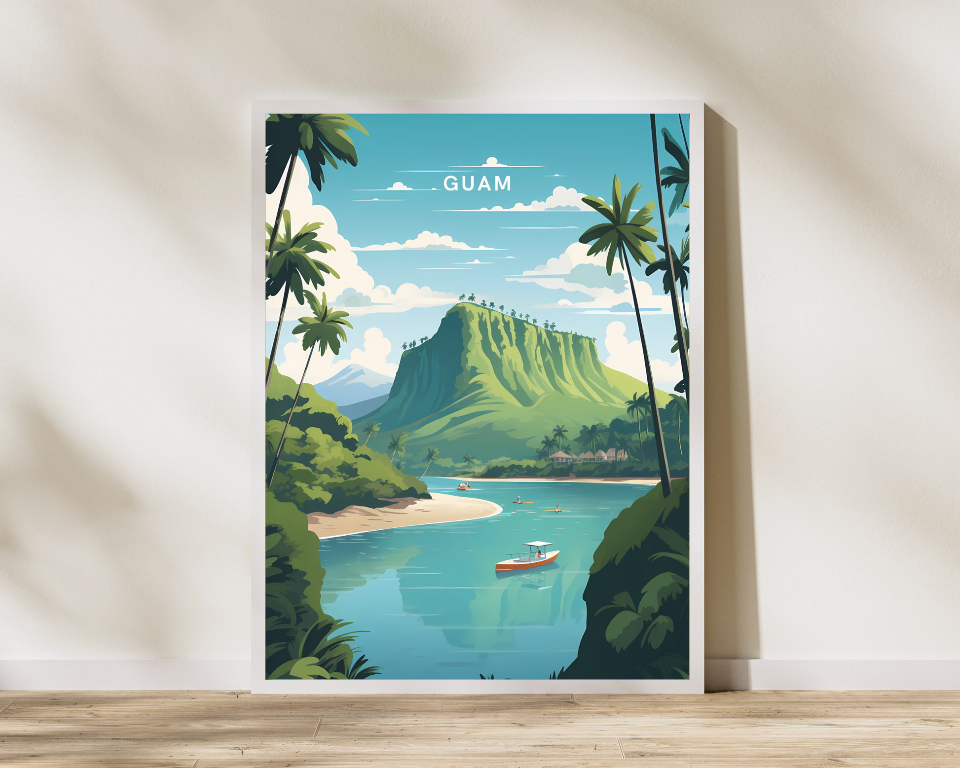 Guam Travel Poster Print - Pitchers Design