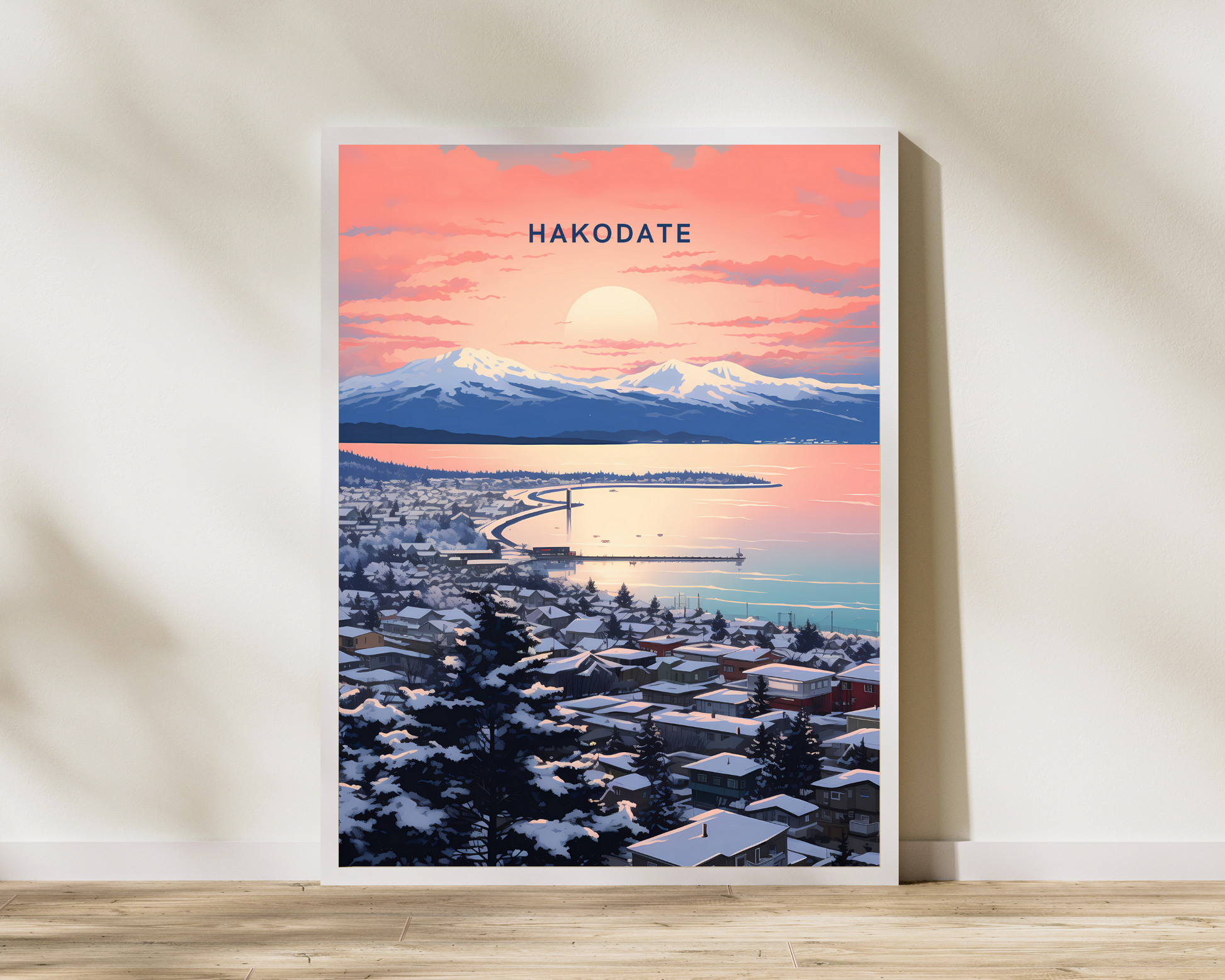 Hakodate Japan Travel Poster Print - Pitchers Design