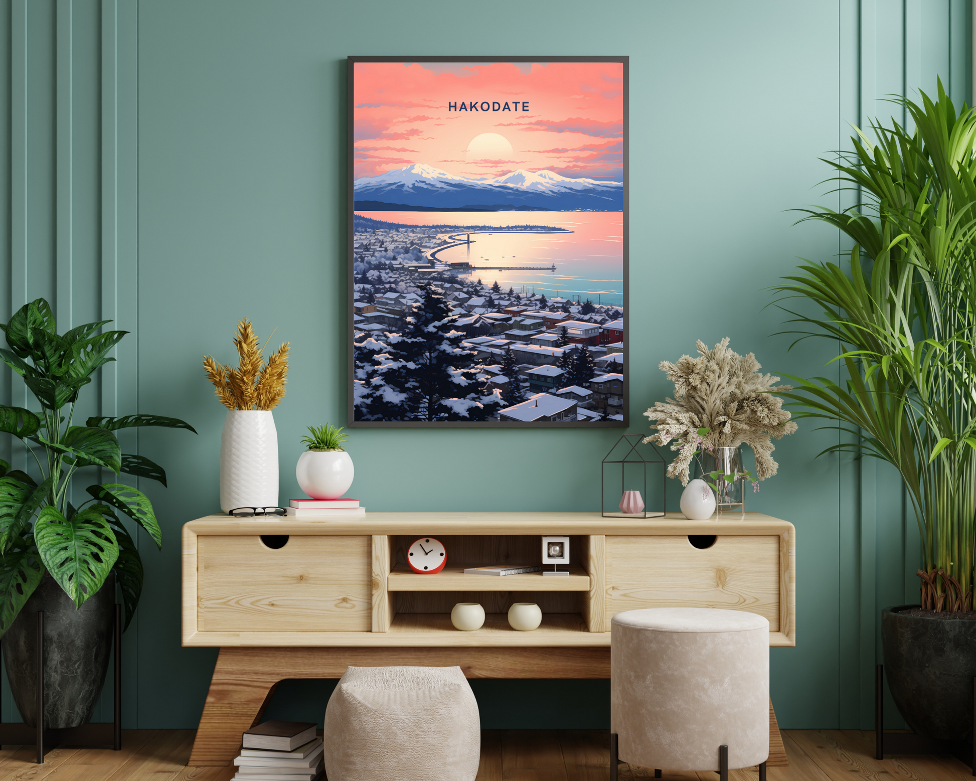 Hakodate Japan Travel Poster Print - Pitchers Design