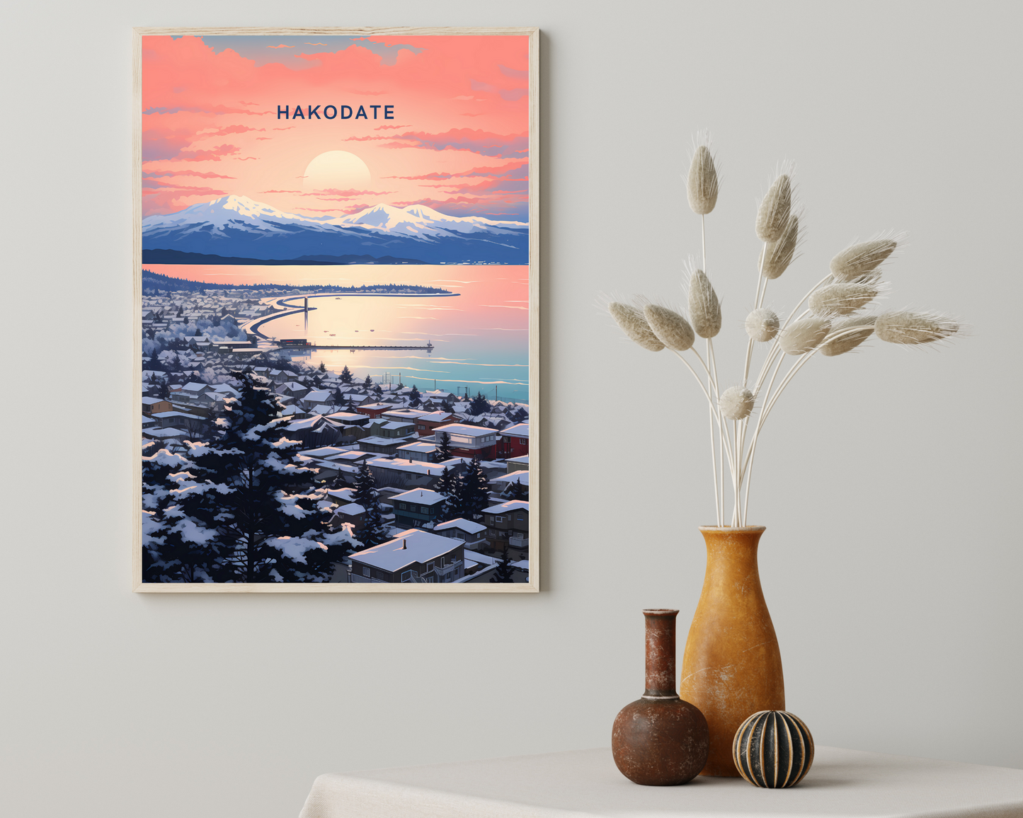 Hakodate Japan Travel Poster Print - Pitchers Design