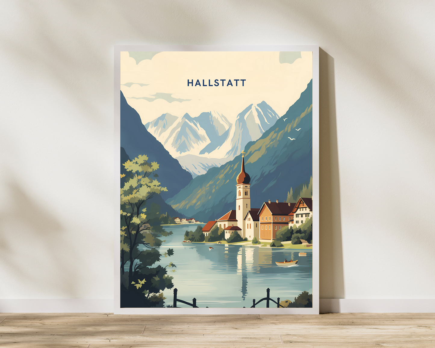 Hallstatt Austria Travel Poster Print - Pitchers Design