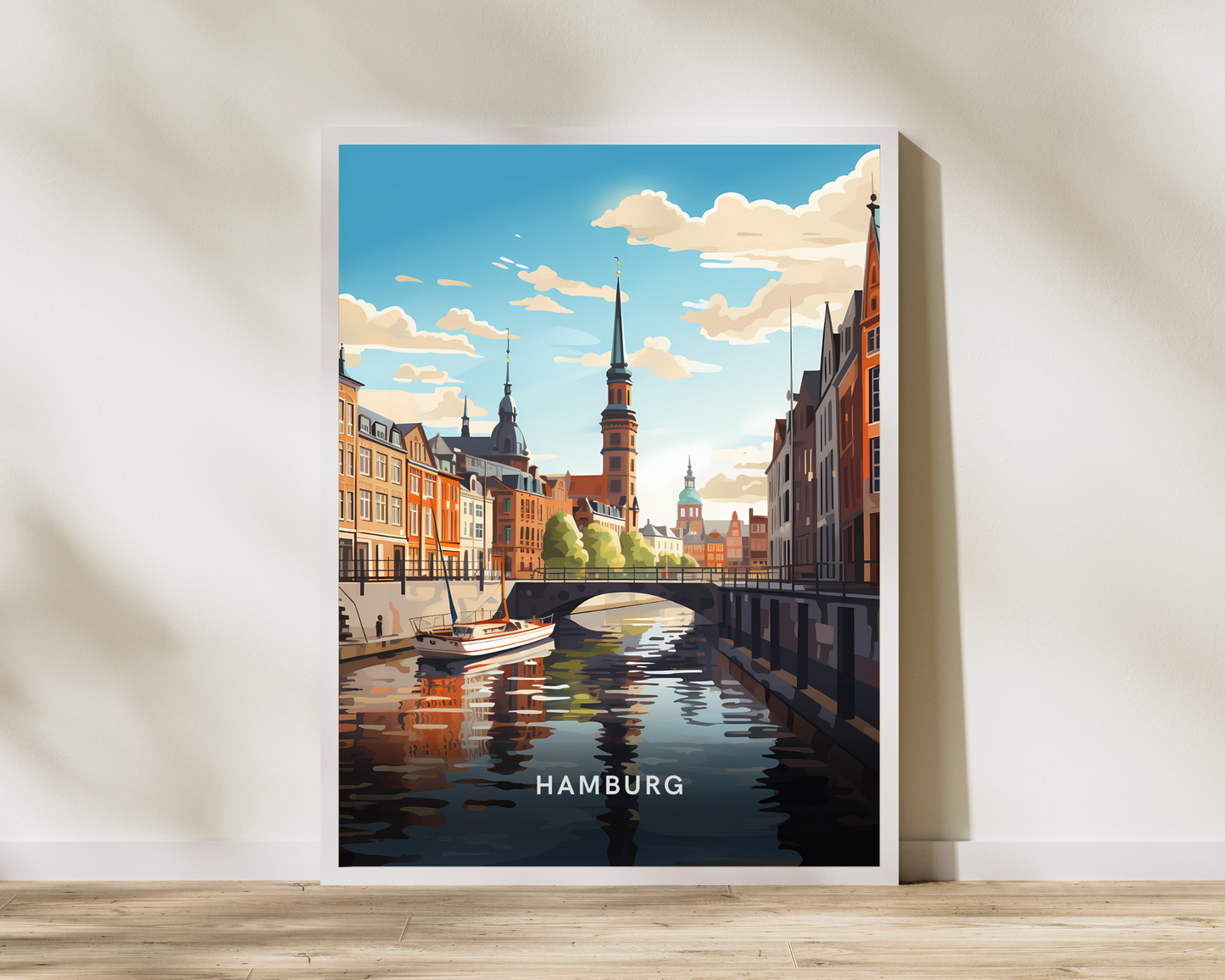 Hamburg Travel Poster Print - Pitchers Design