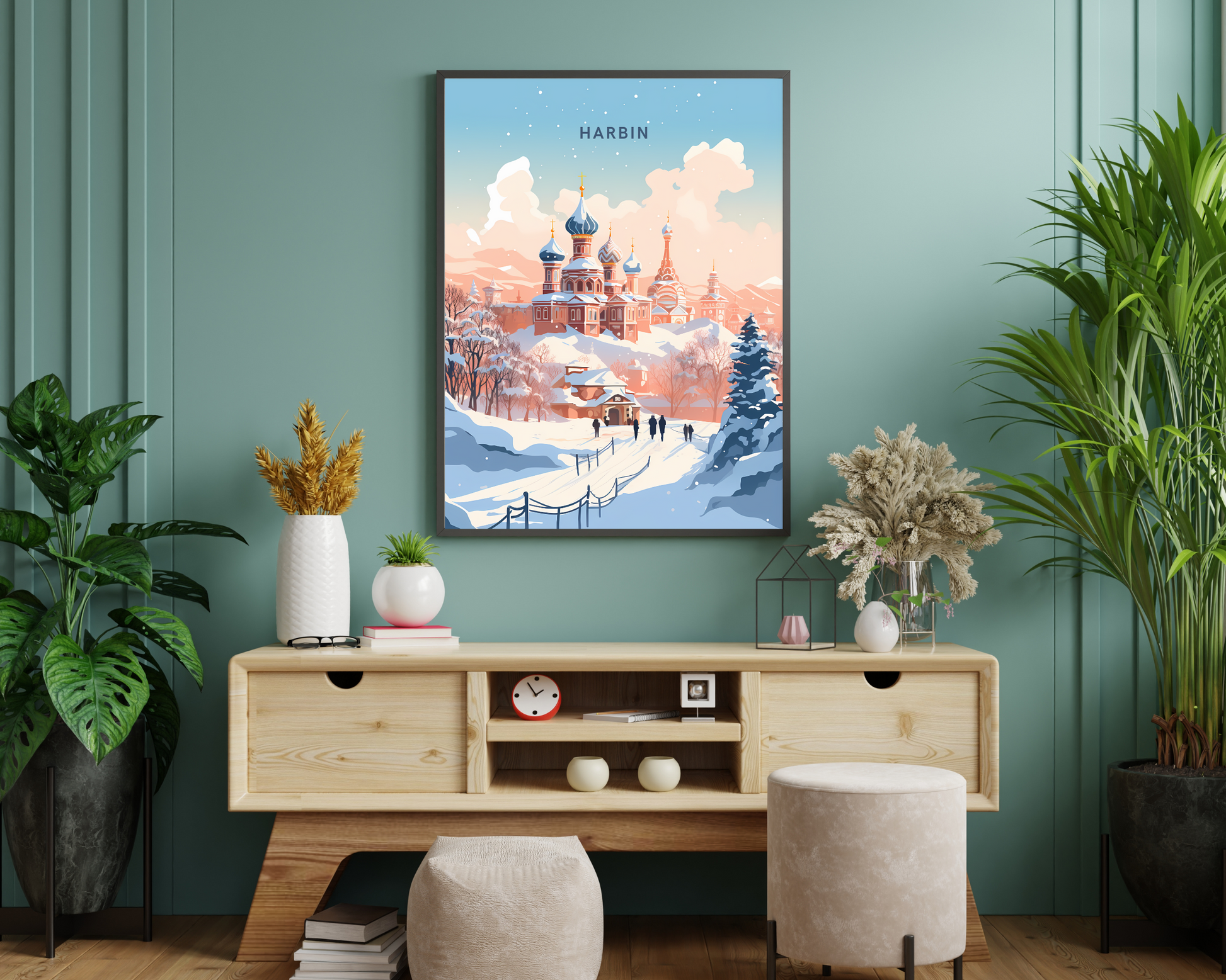 Harbin China Travel Poster Print - Pitchers Design