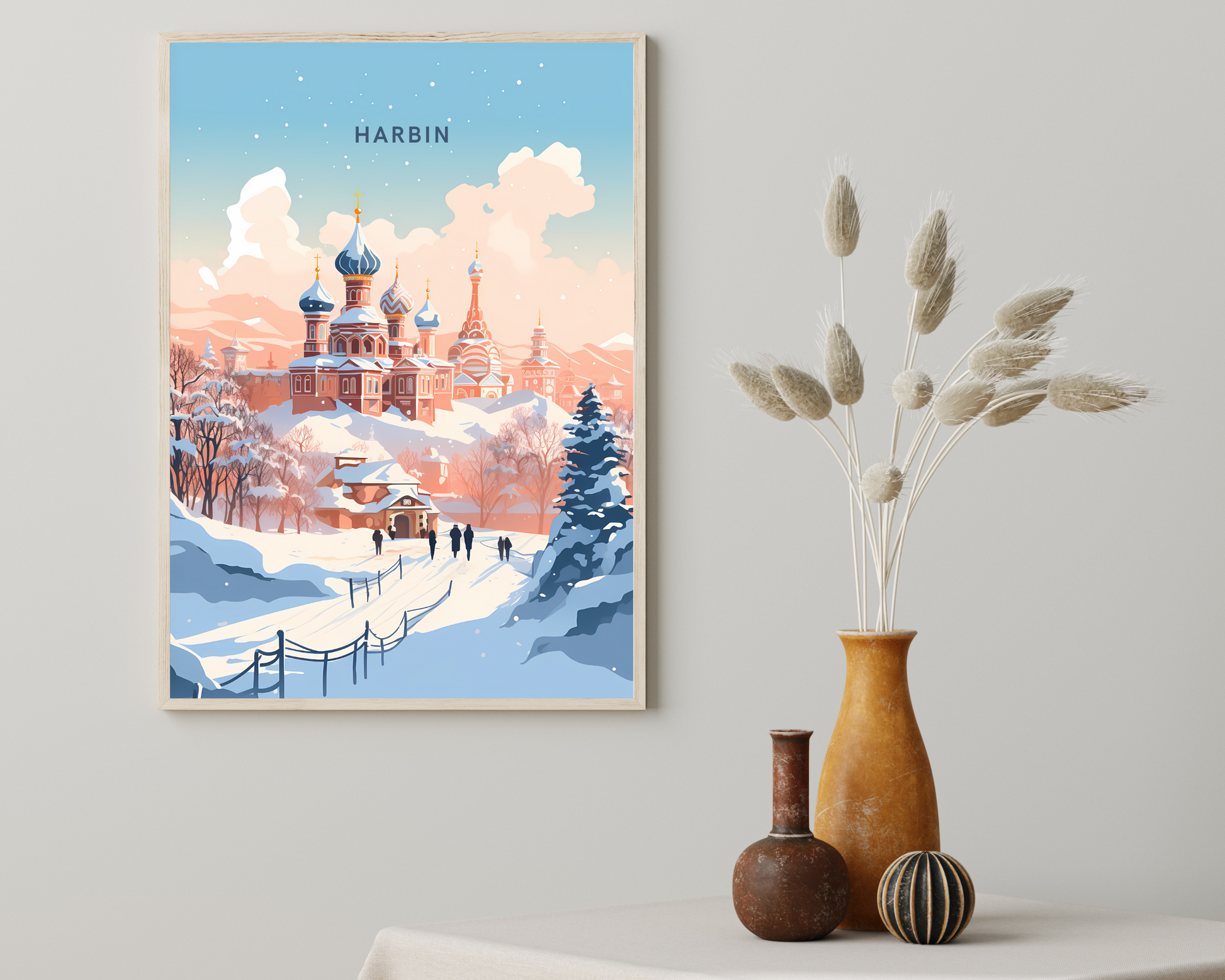 Harbin China Travel Poster Print - Pitchers Design