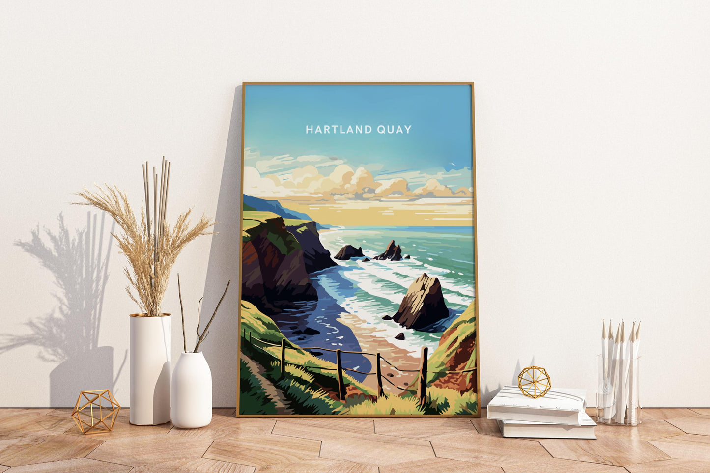 Hartland Quay England UK Travel Print Poster