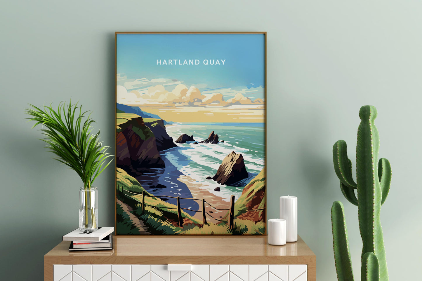 Hartland Quay England UK Travel Print Poster