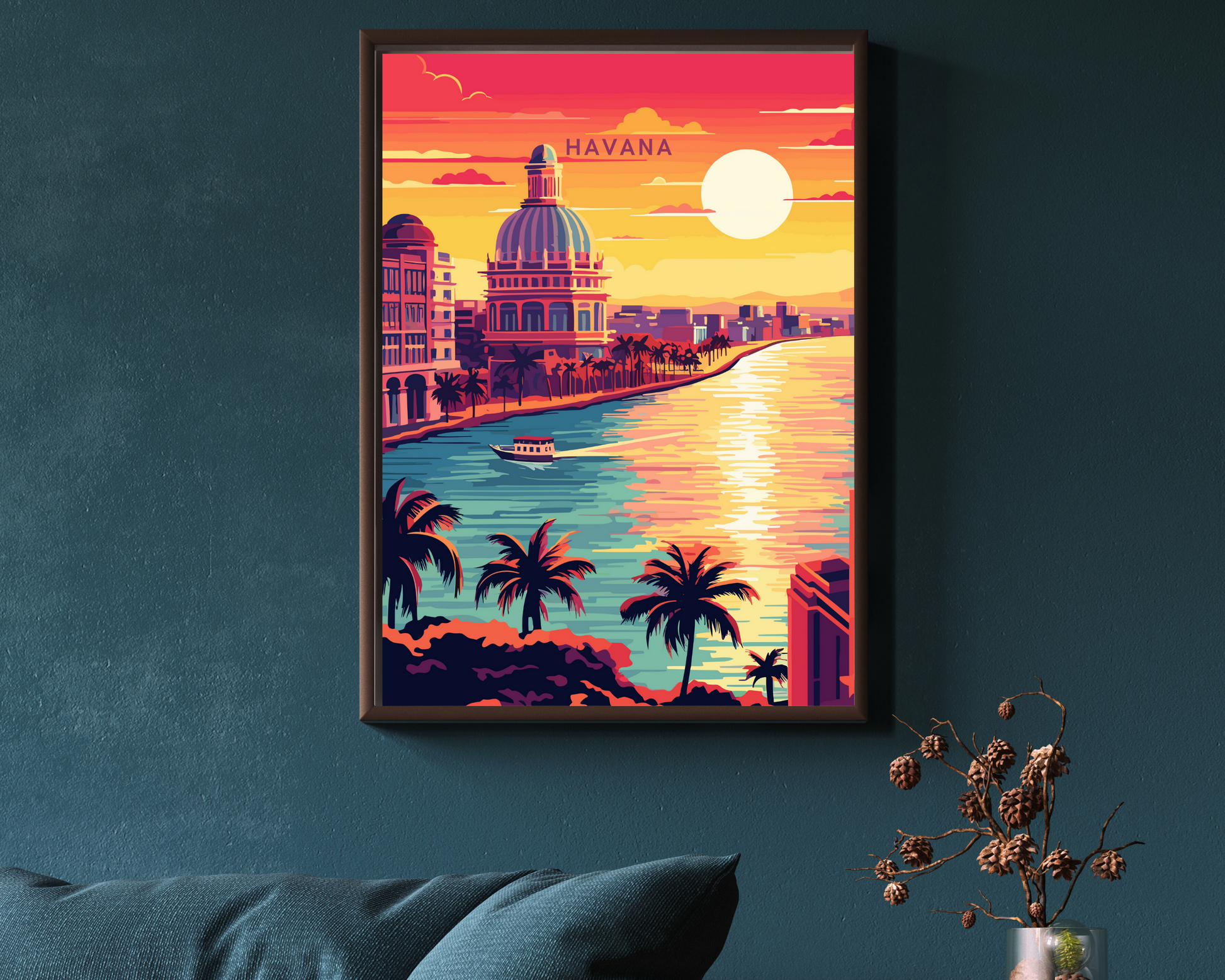 Havana Cuba Travel Poster Print - Pitchers Design