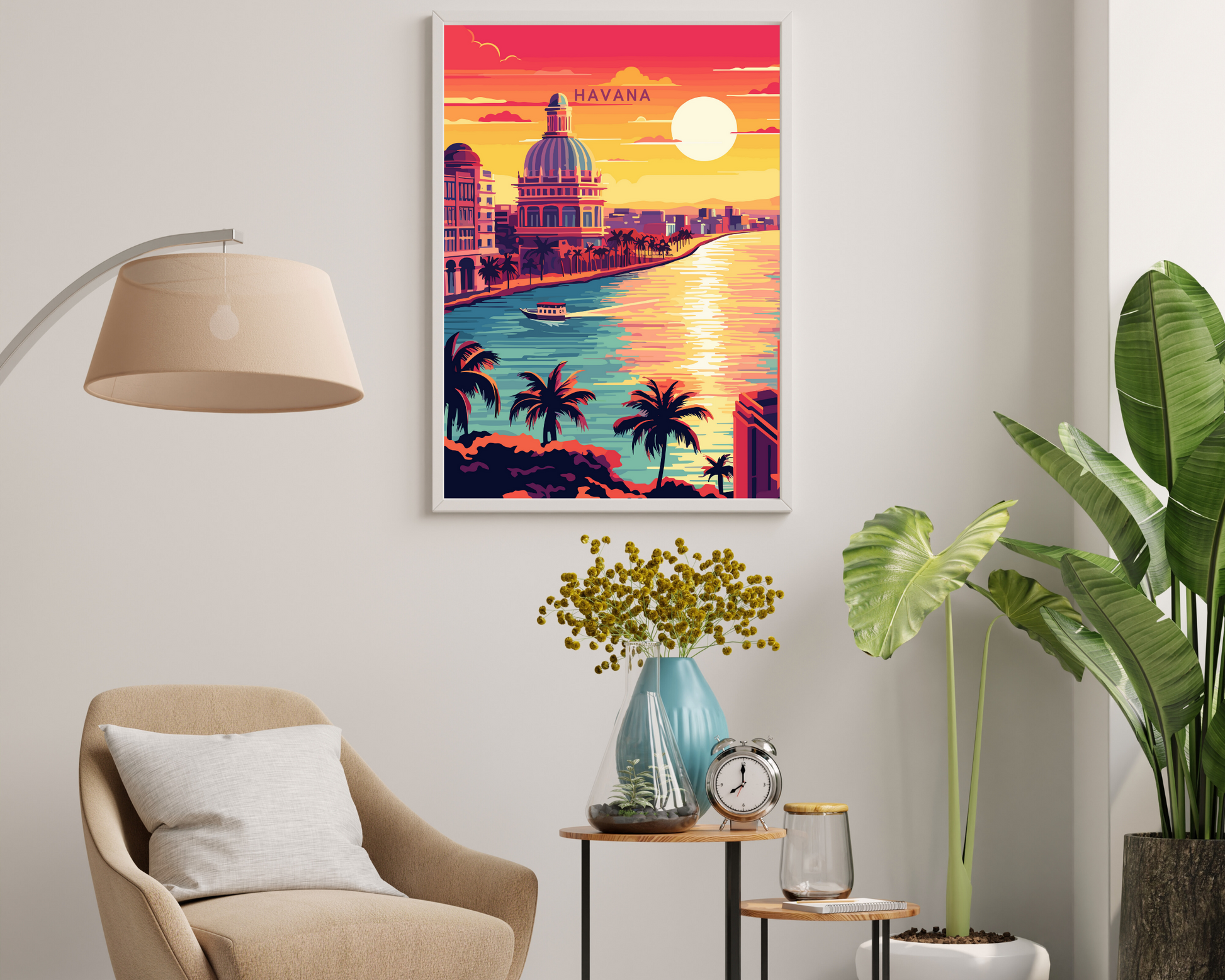 Havana Cuba Travel Poster Print - Pitchers Design