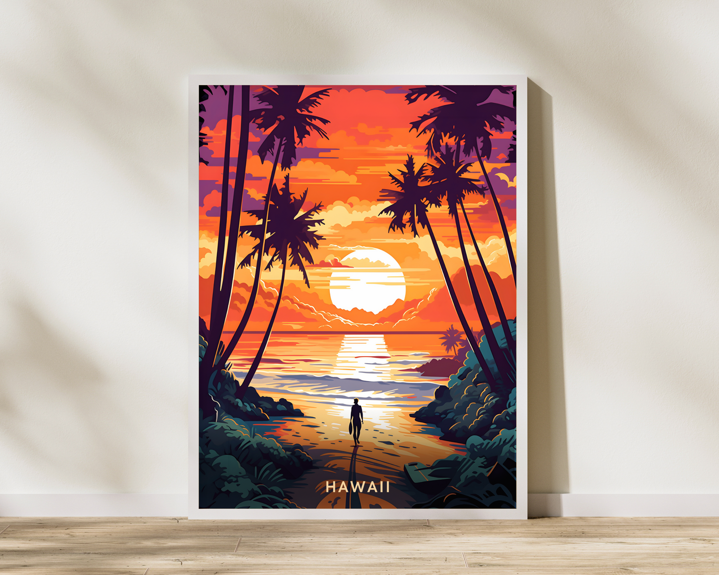 Hawaii Travel Poster Print - Pitchers Design