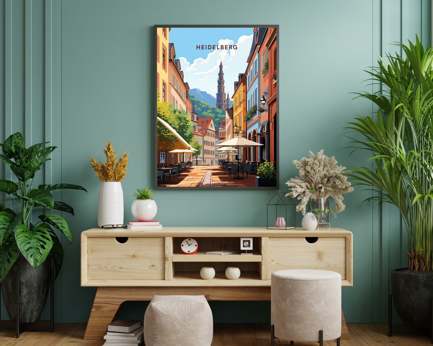 Heidelberg Germany Travel Poster Print - Pitchers Design