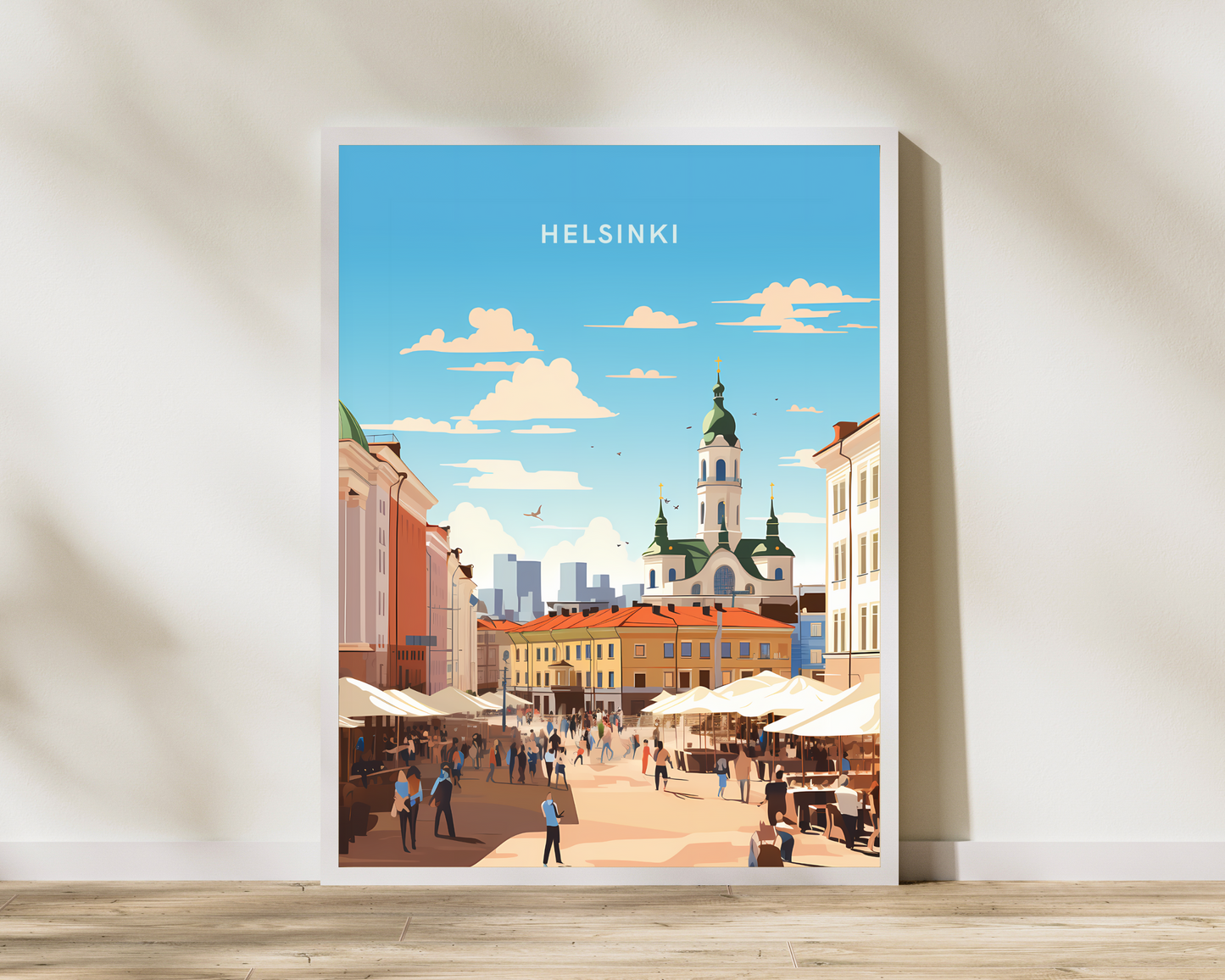 Helsinki Finland Travel Poster Print - Pitchers Design