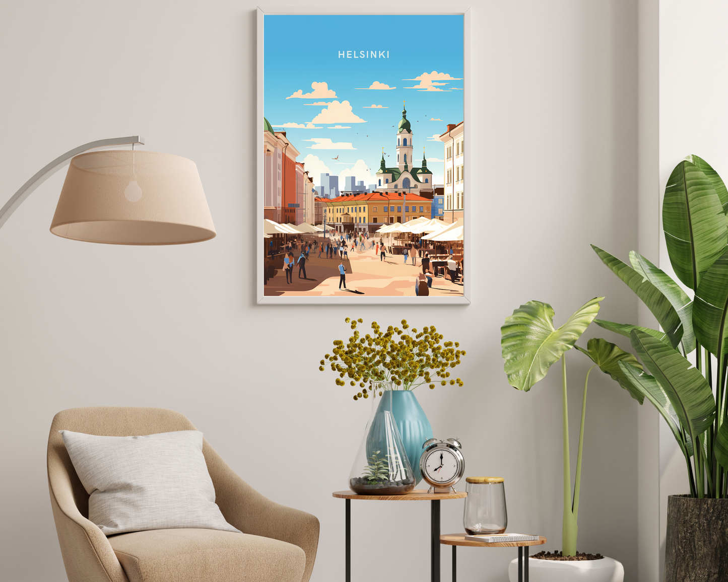 Helsinki Finland Travel Poster Print - Pitchers Design