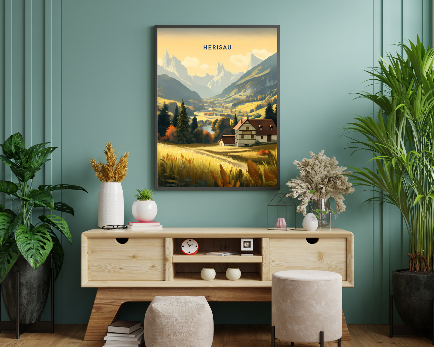 Herisau Switzerland Travel Poster Print - Pitchers Design