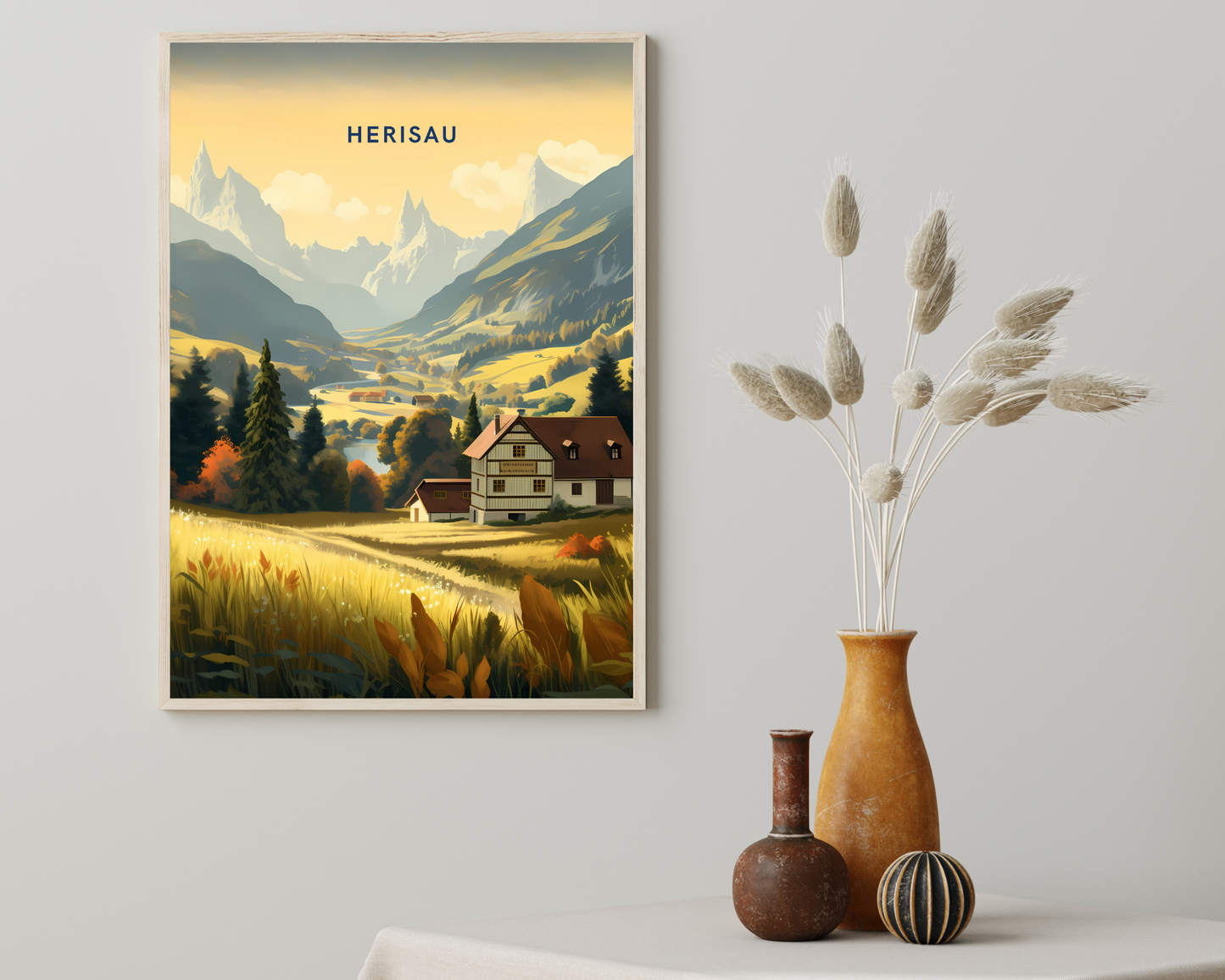 Herisau Switzerland Travel Poster Print - Pitchers Design