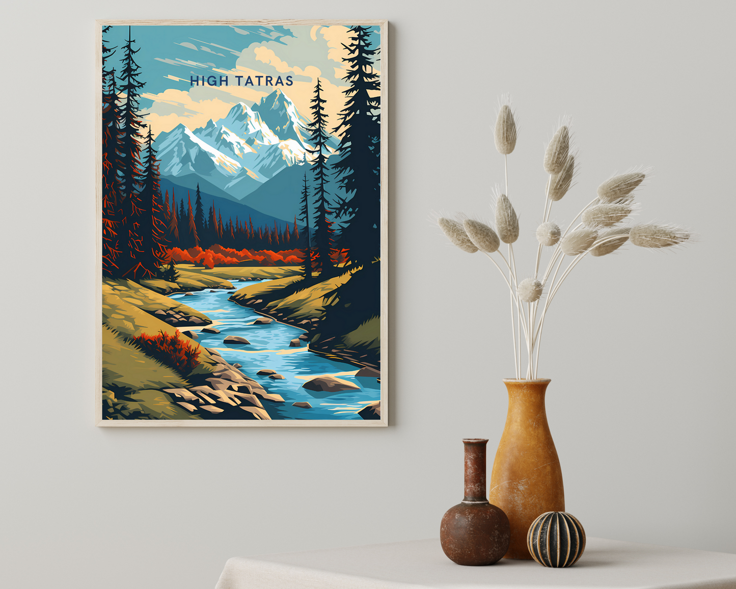 High Tatras Slovakia Travel Poster Print - Pitchers Design