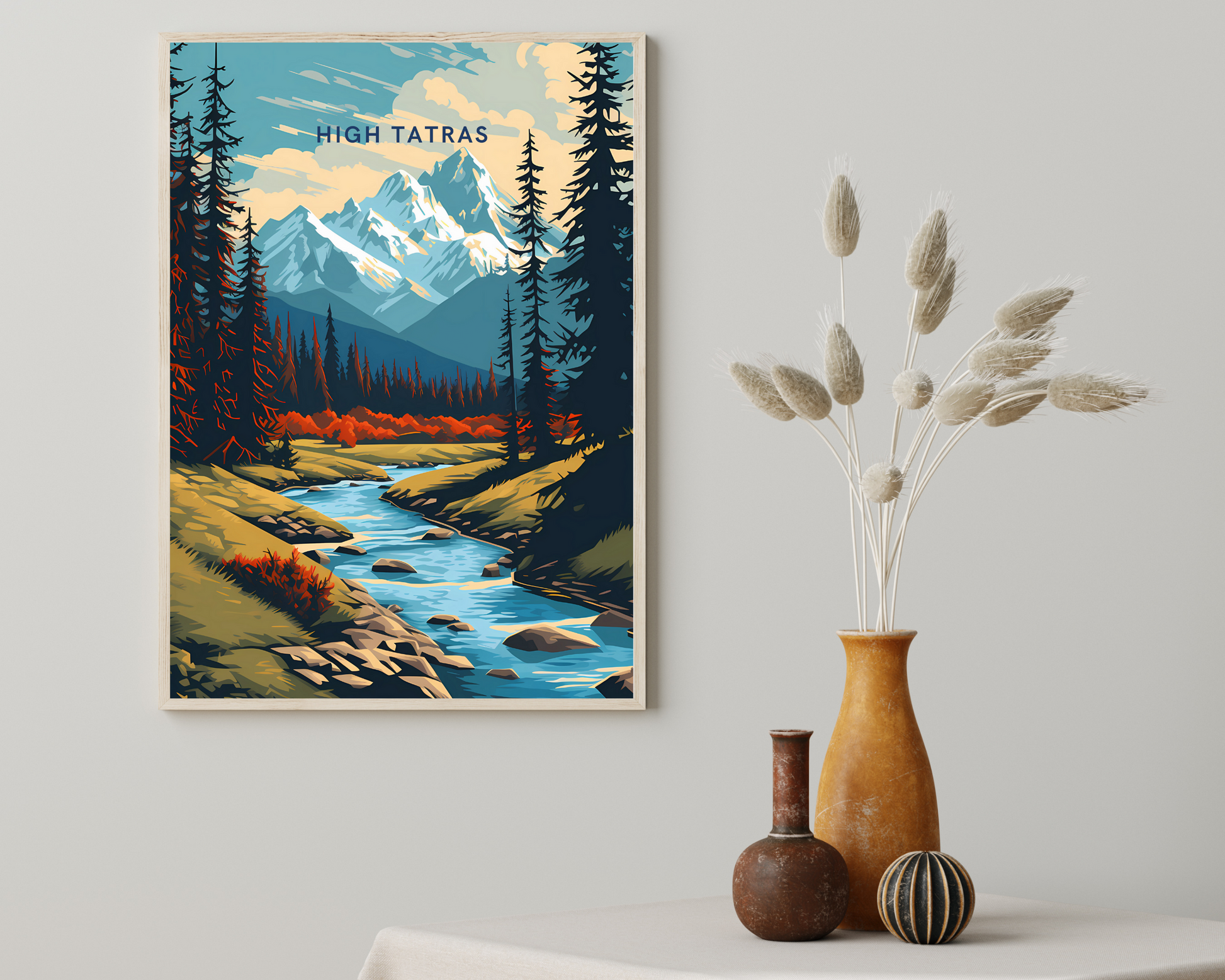 High Tatras Slovakia Travel Poster Print - Pitchers Design