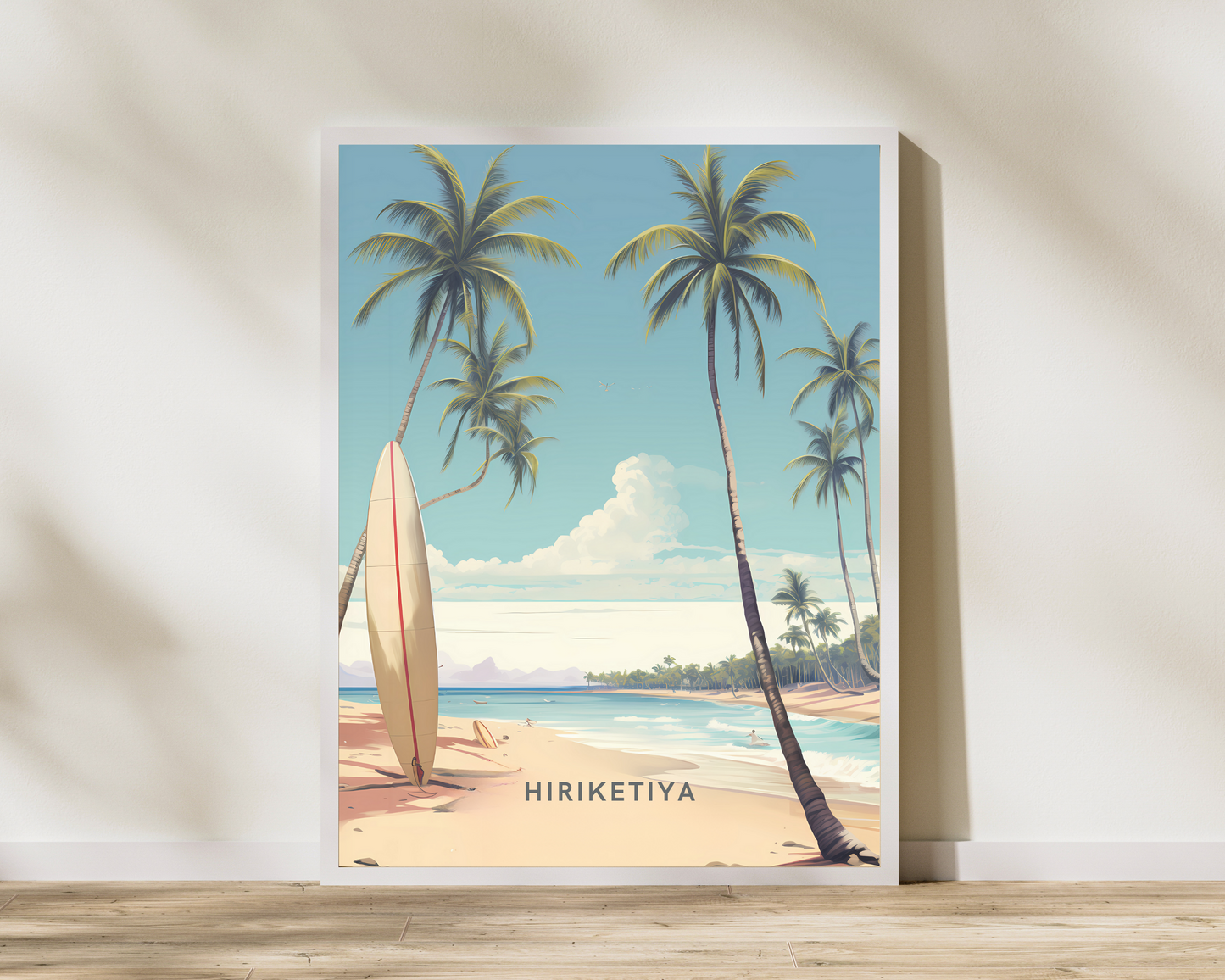 Hiriketiya Sri Lanka Travel Poster Print - Pitchers Design