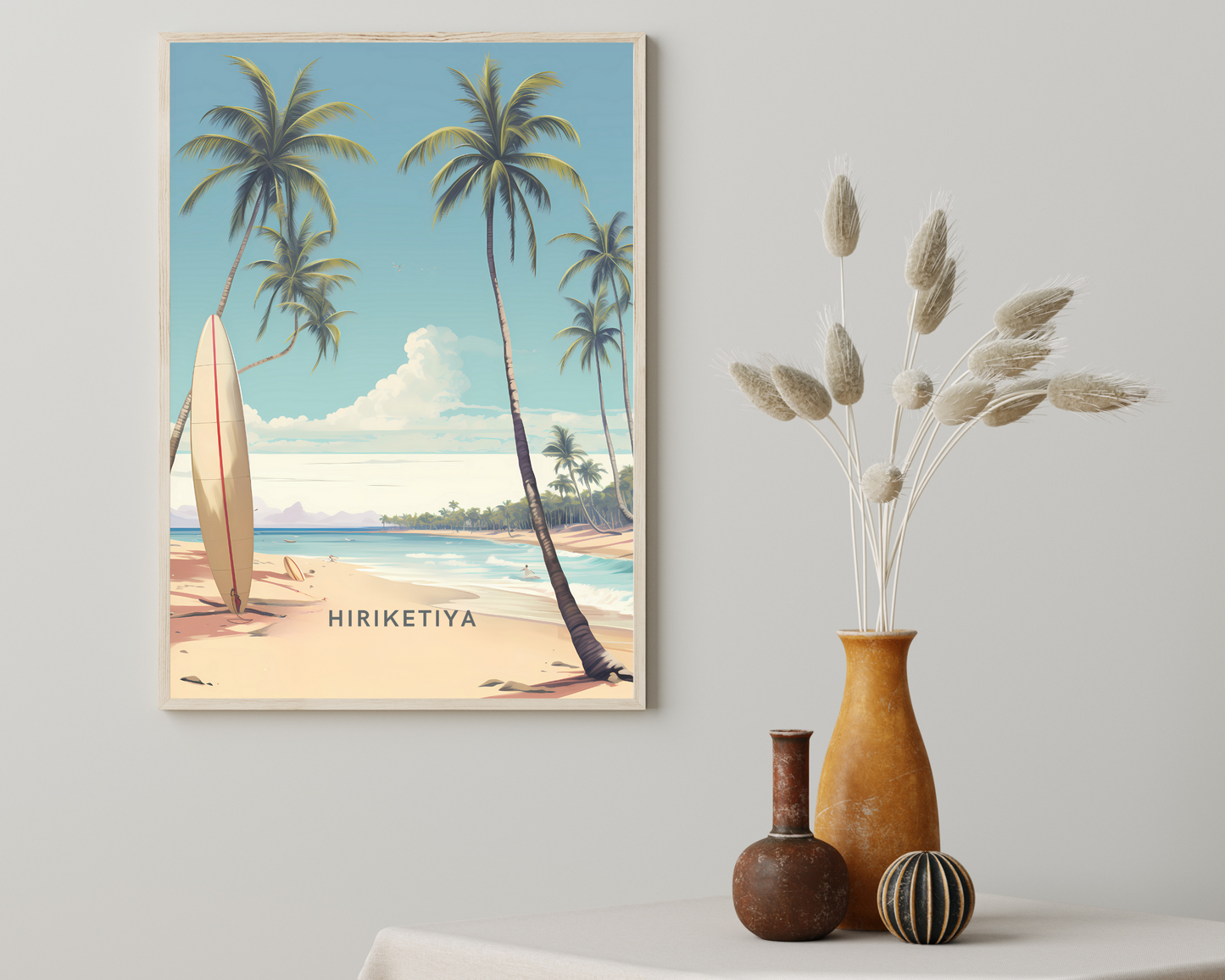 Hiriketiya Sri Lanka Travel Poster Print - Pitchers Design