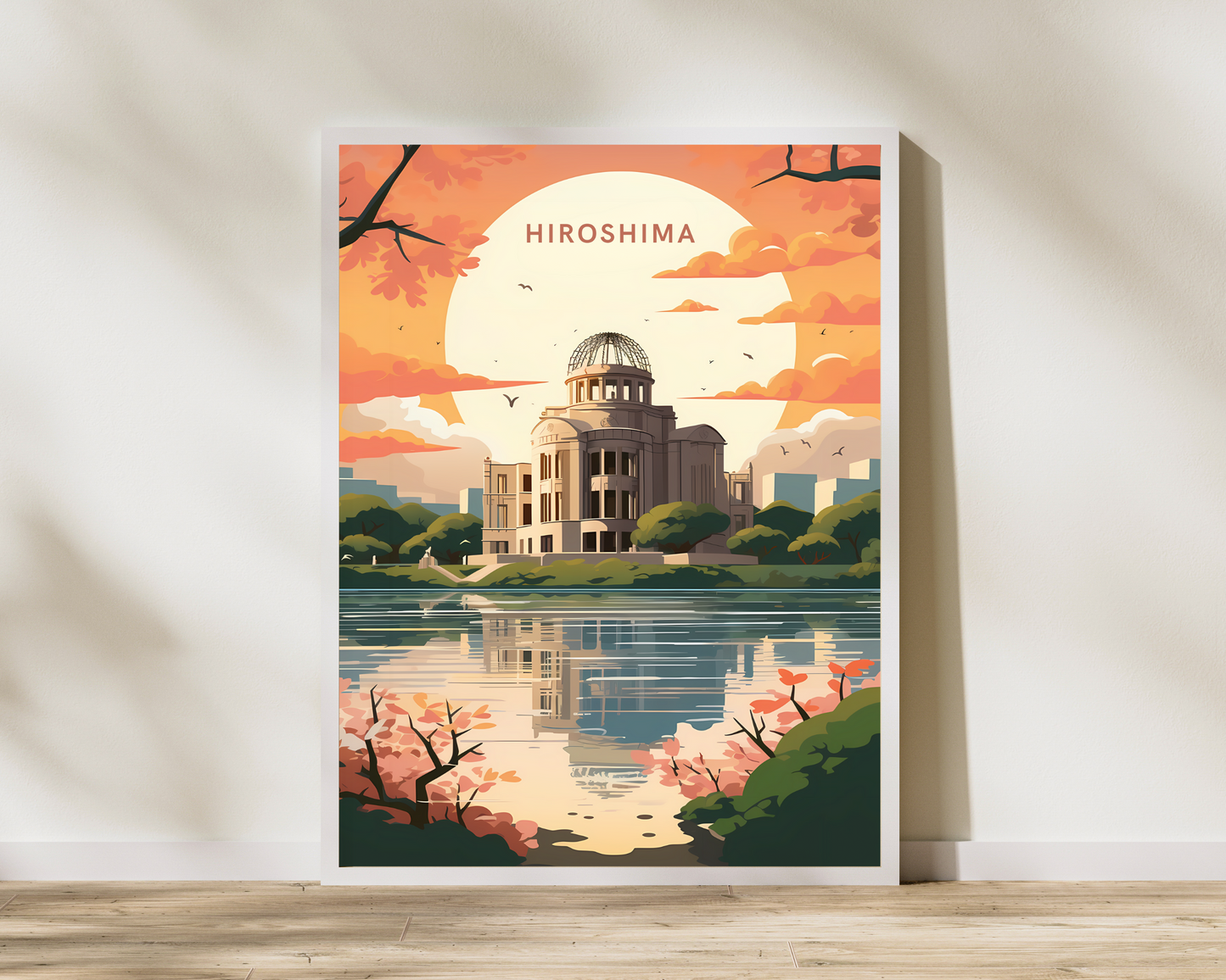 Hiroshima Japan Travel Poster Print - Pitchers Design