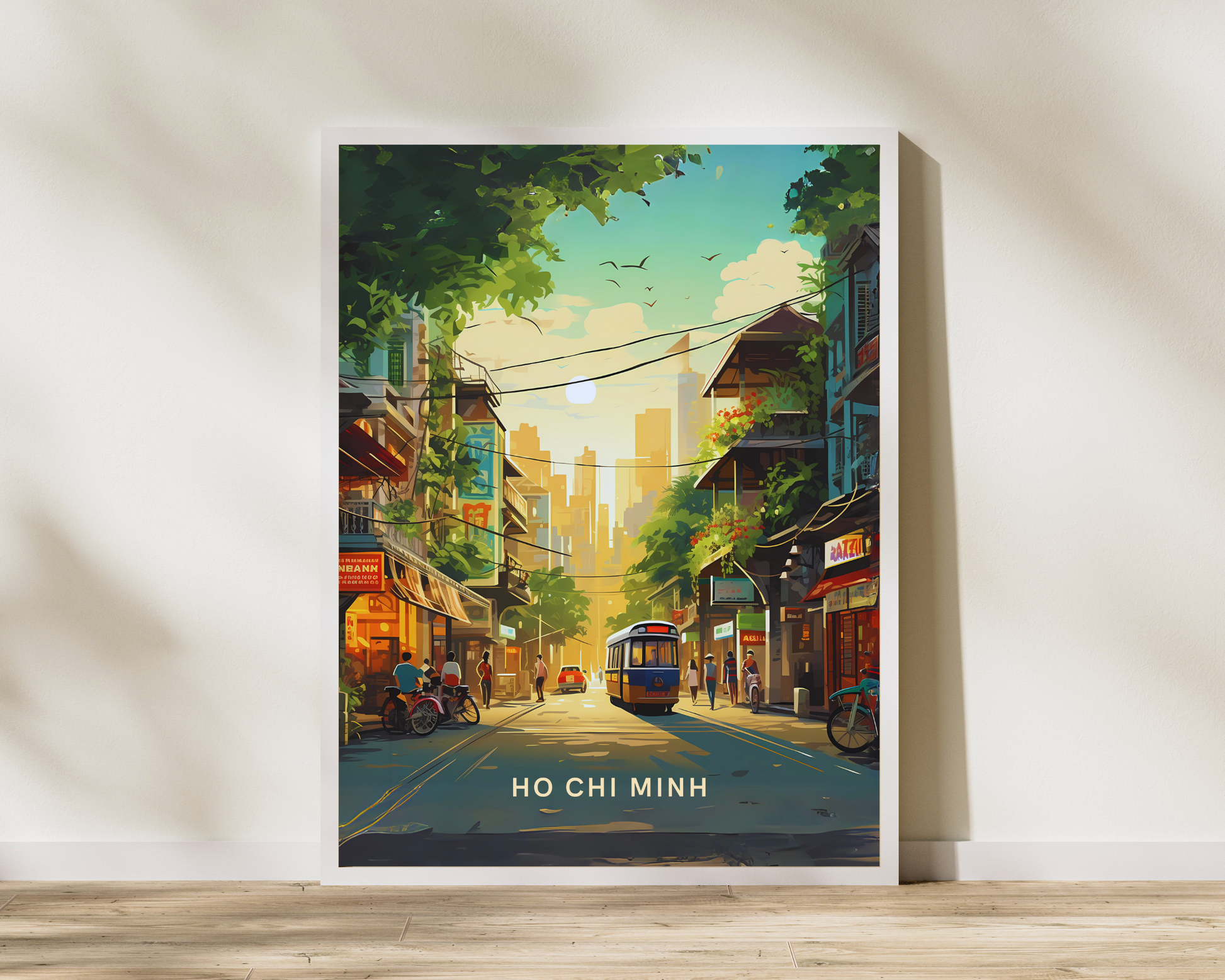 Ho Chi Minh City Vietnam Travel Poster Print - Pitchers Design