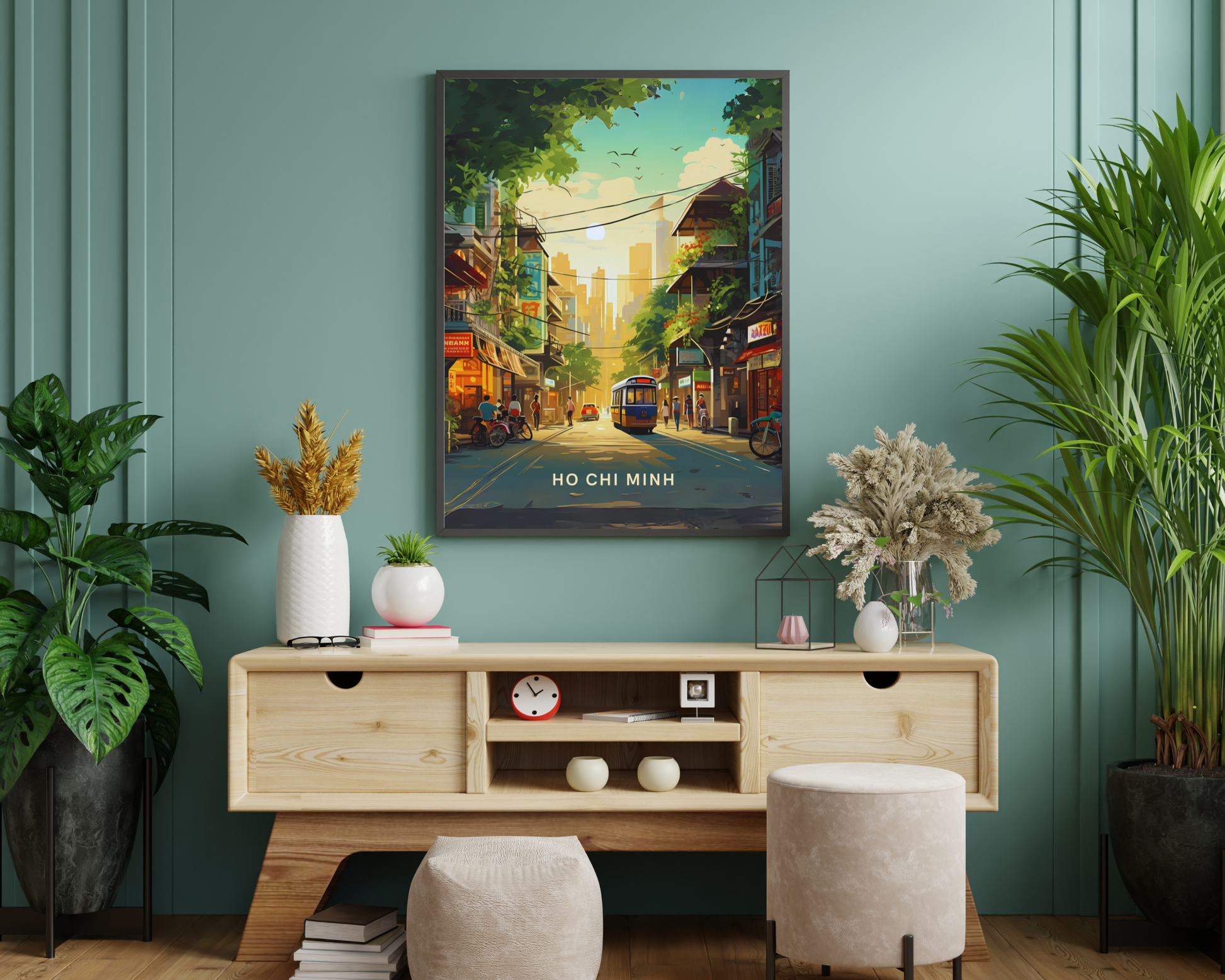 Ho Chi Minh City Vietnam Travel Poster Print - Pitchers Design