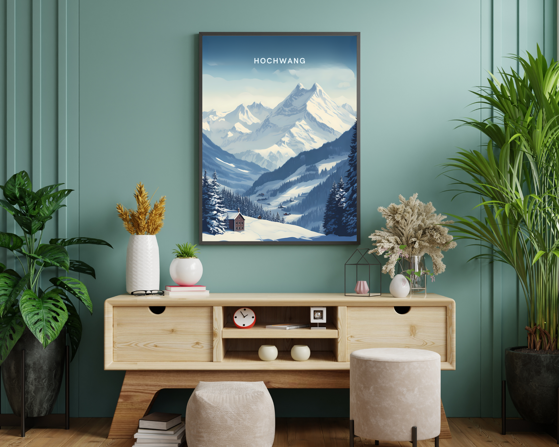 Hochwang Switzerland Travel Poster Print - Pitchers Design