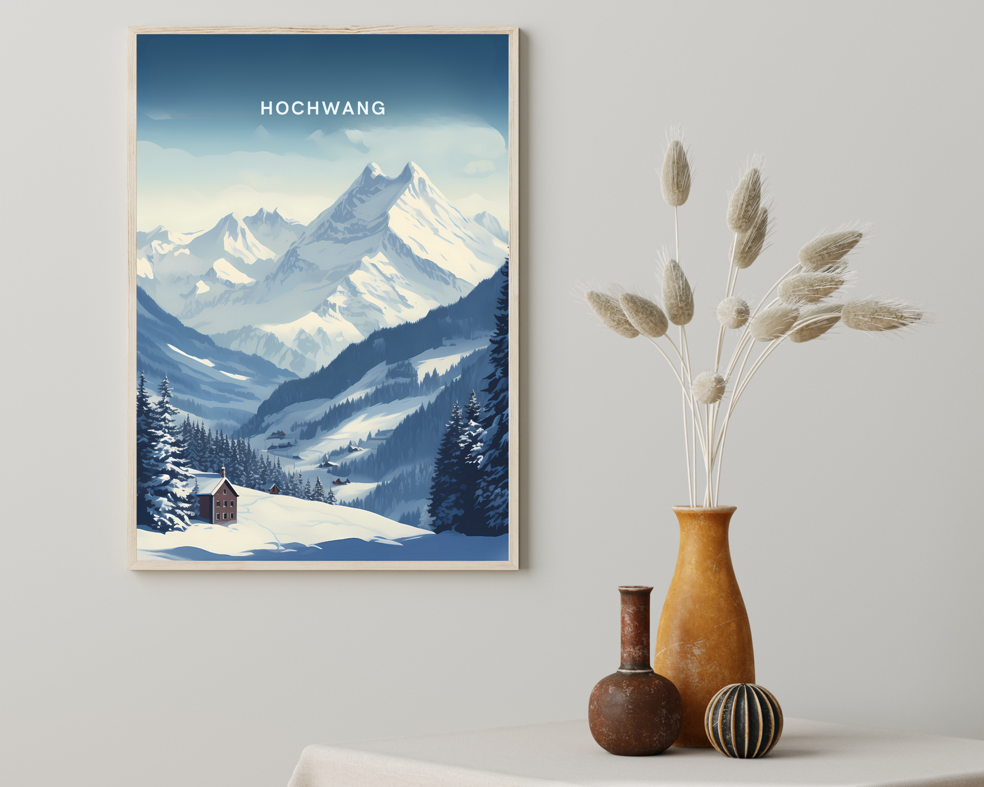 Hochwang Switzerland Travel Poster Print - Pitchers Design