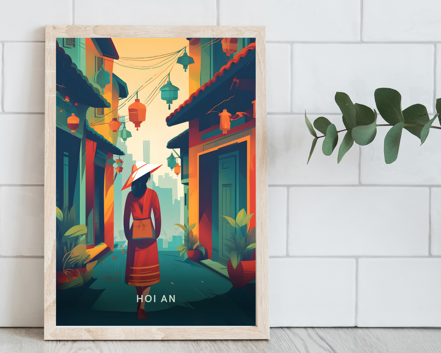 Picturesque charm of Hoi An Vietnam Travel Poster Print - Pitchers Design