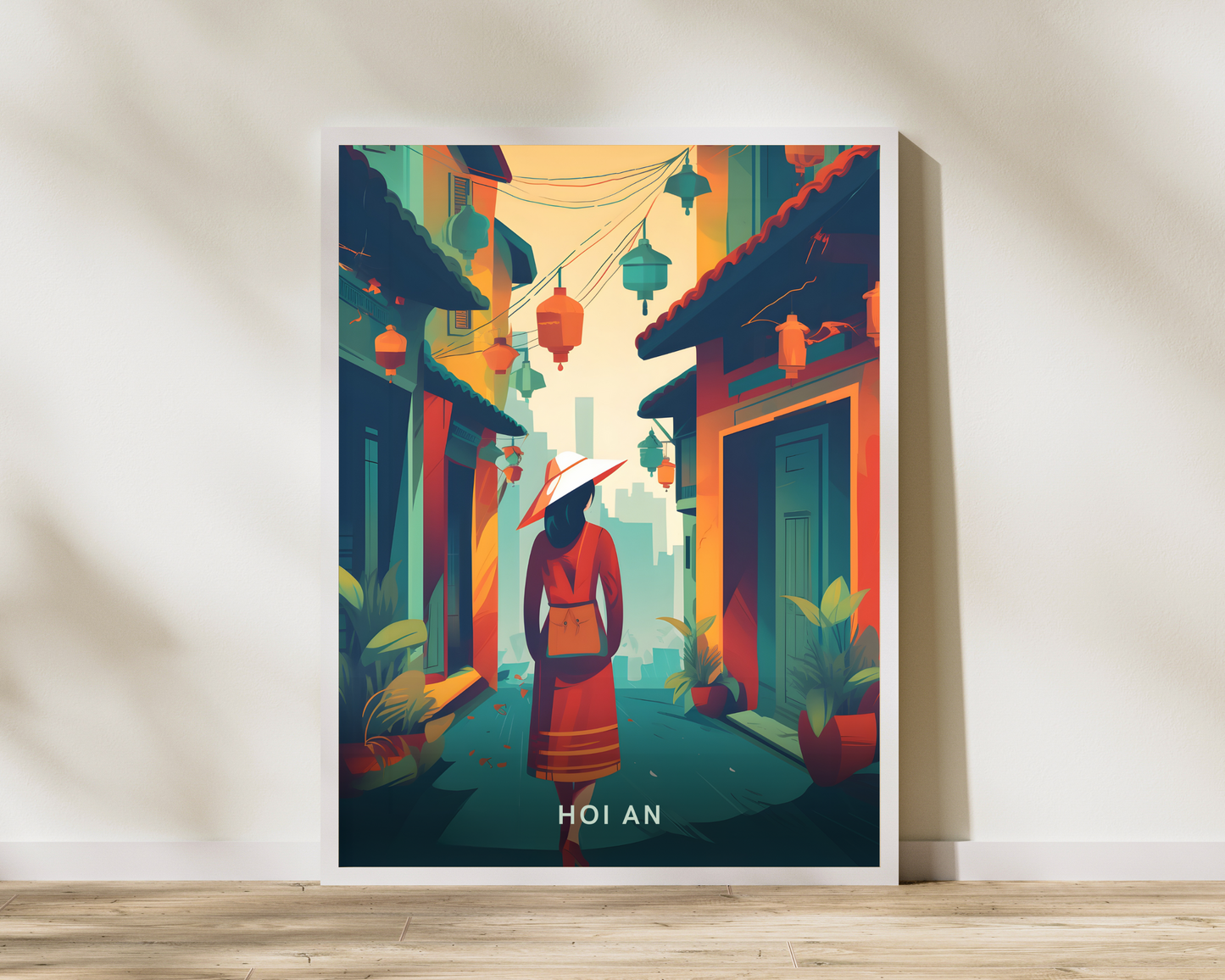 Picturesque charm of Hoi An Vietnam Travel Poster Print - Pitchers Design