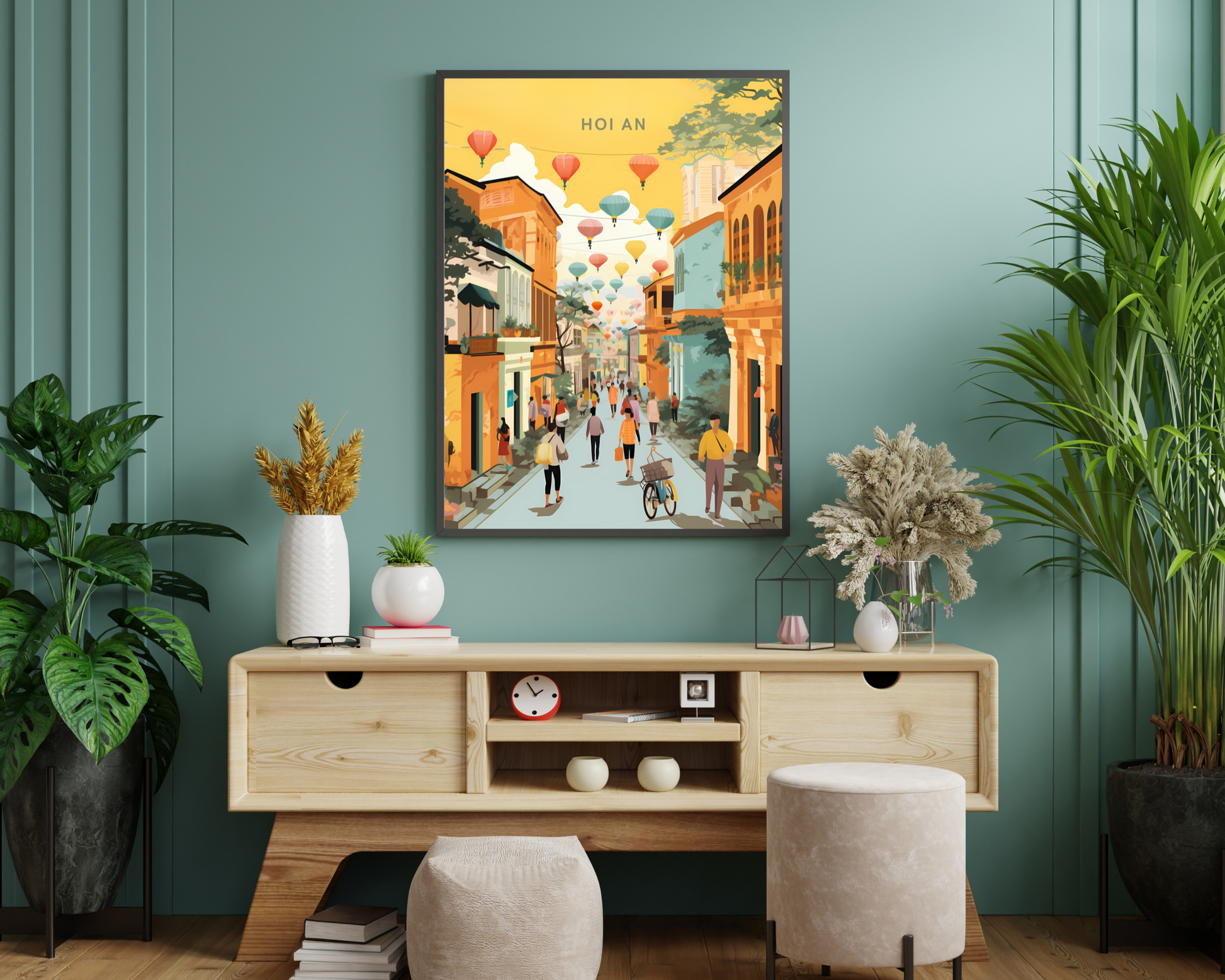 Hoi An by Day Vietnam Travel Poster Print - Pitchers Design