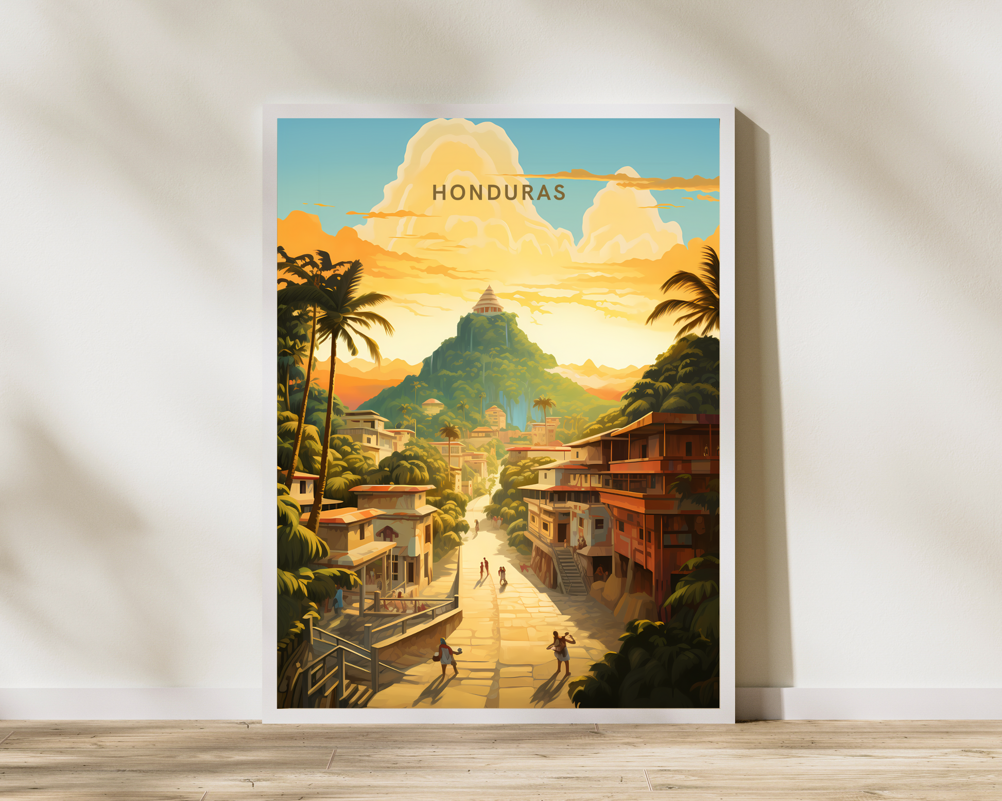 Honduras Travel Poster Print - Pitchers Design