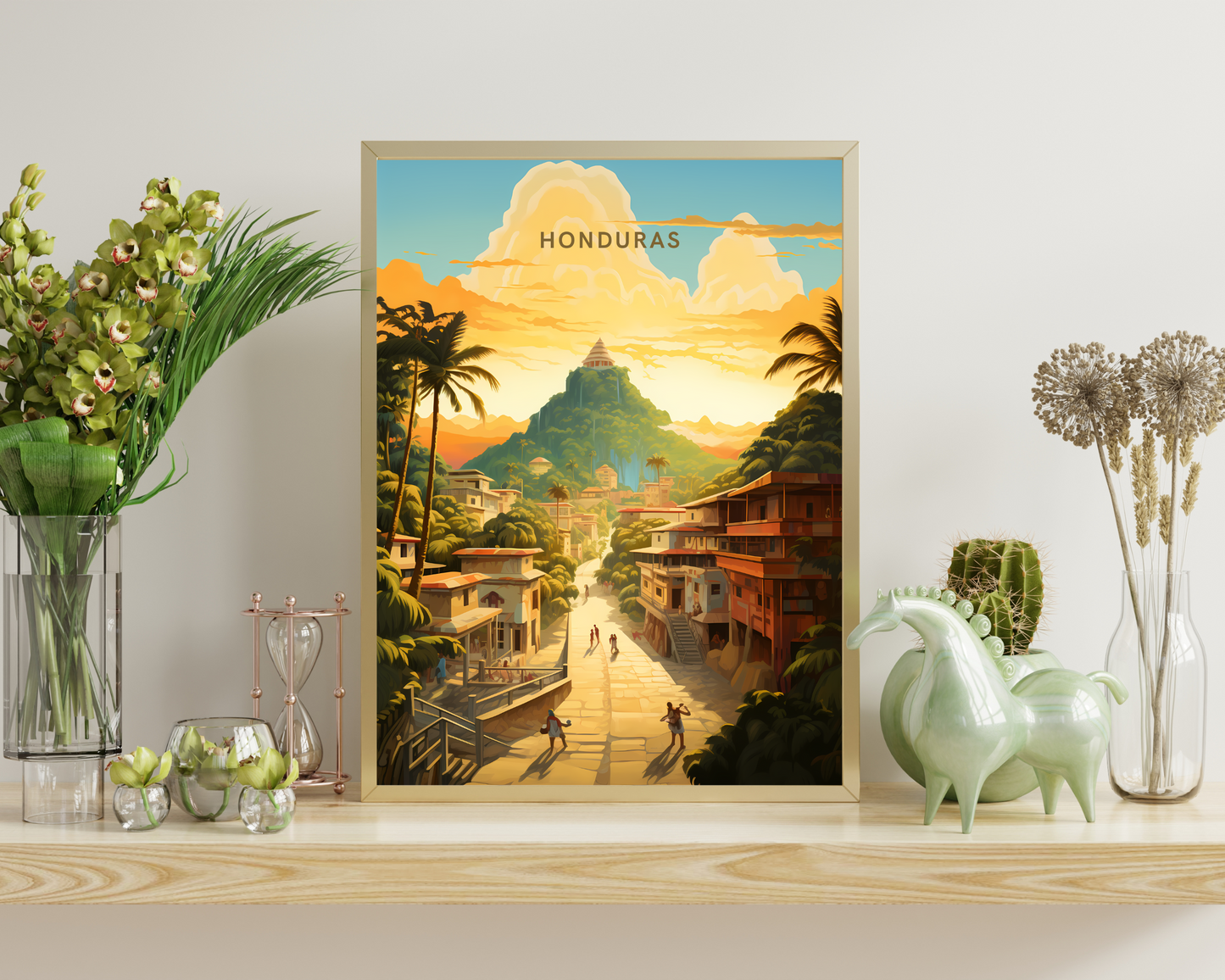 Honduras Travel Poster Print - Pitchers Design