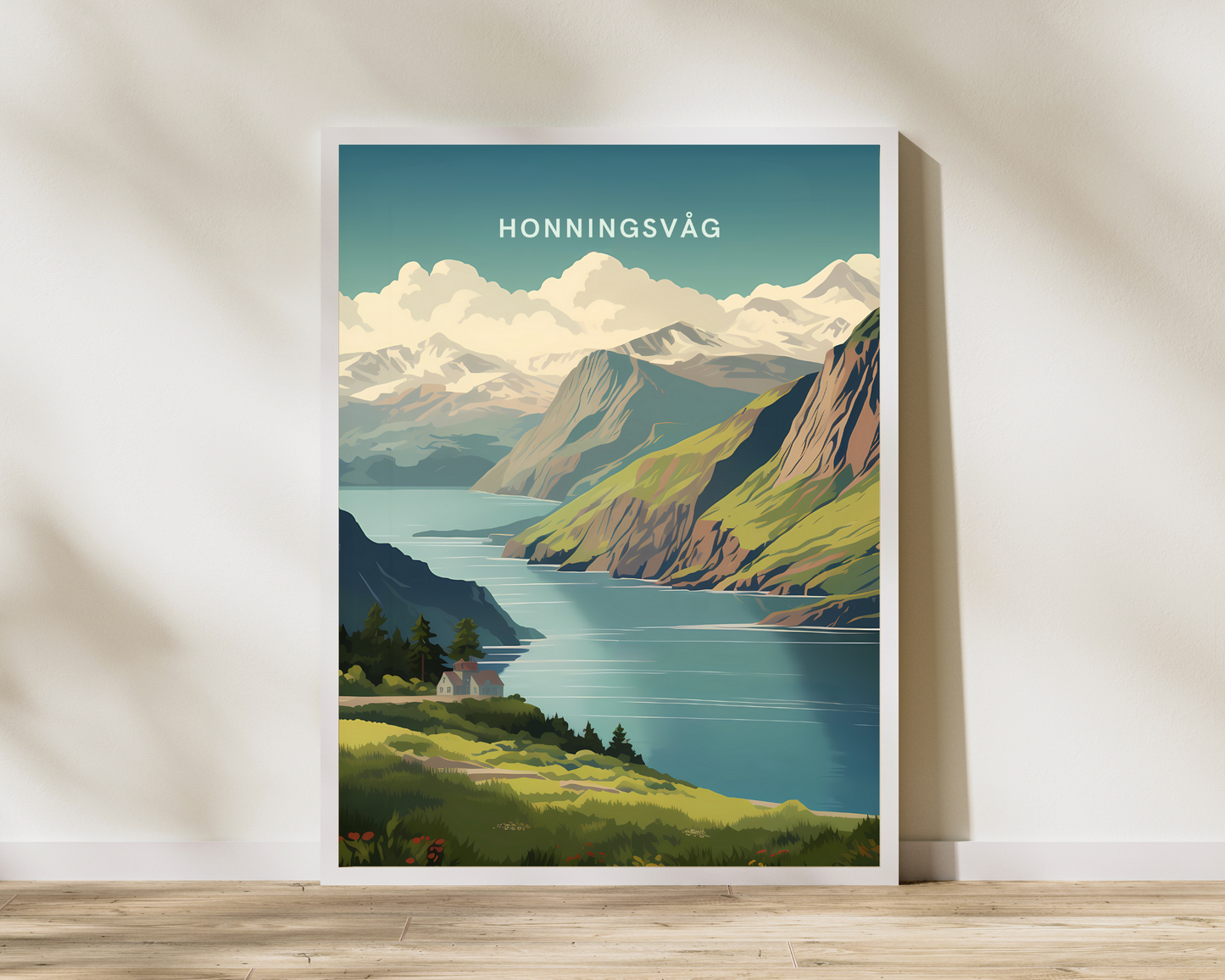 Honningsvåg Norway Travel Poster Print - Pitchers Design