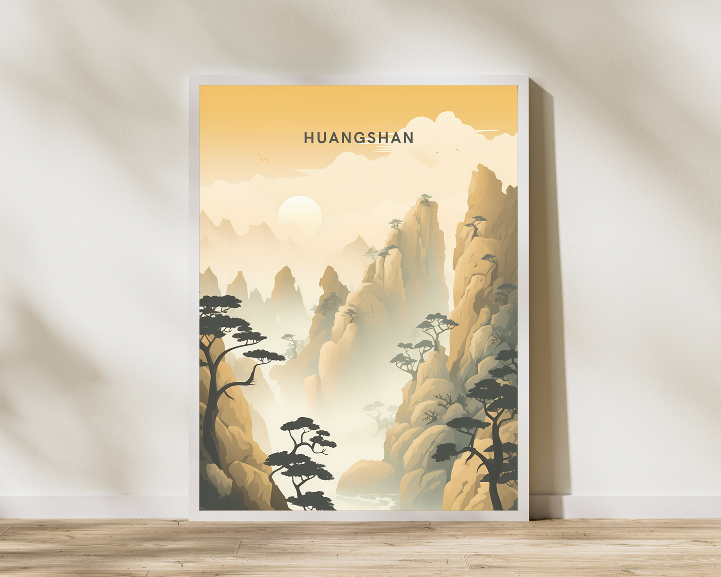 Huangshan Yellow Mountains China Travel Poster Print - Pitchers Design