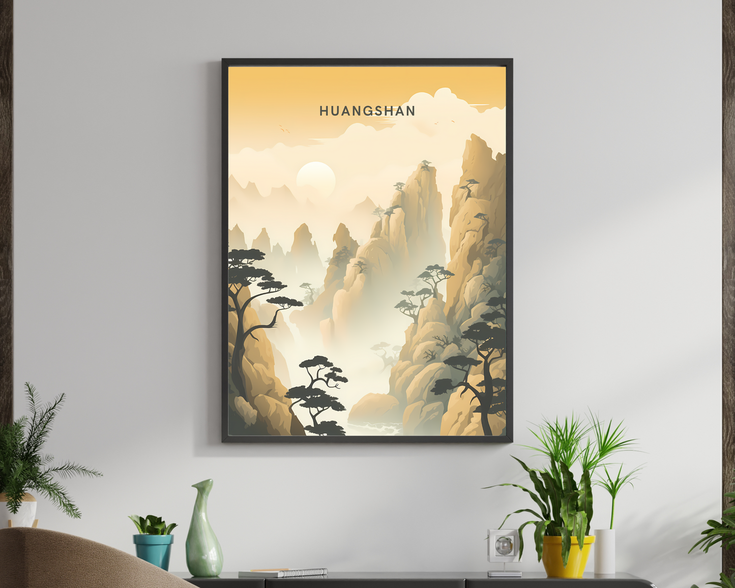 Huangshan Yellow Mountains China Travel Poster Print - Pitchers Design