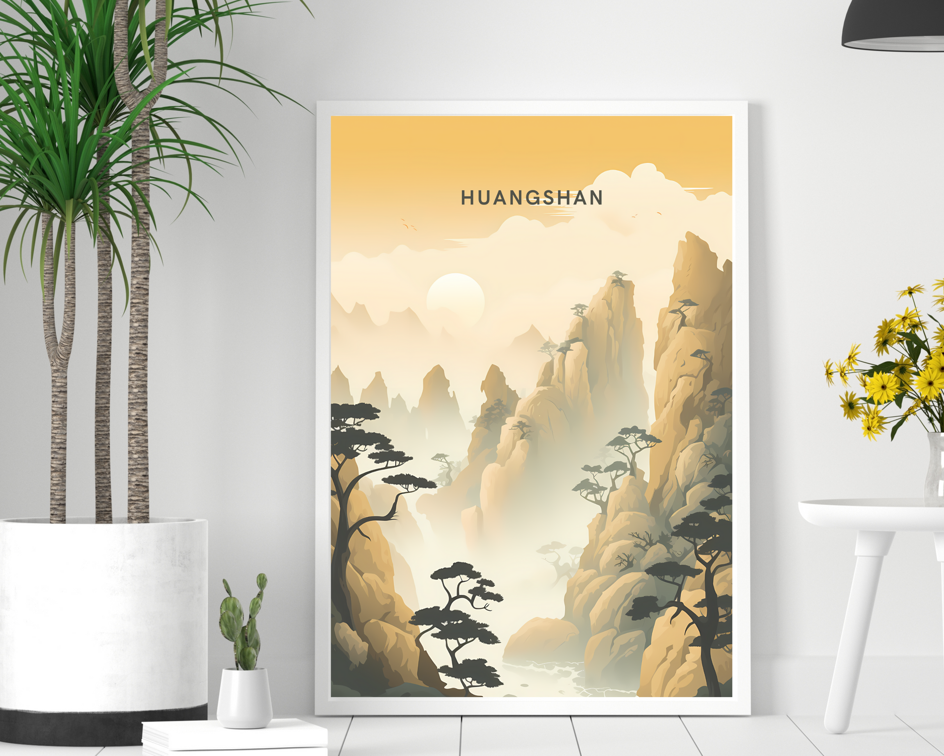 Huangshan Yellow Mountains China Travel Poster Print - Pitchers Design