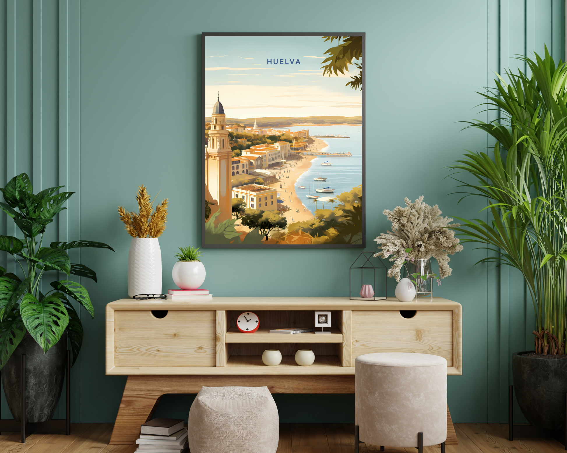 Huelva Spain Travel Poster Print - Pitchers Design