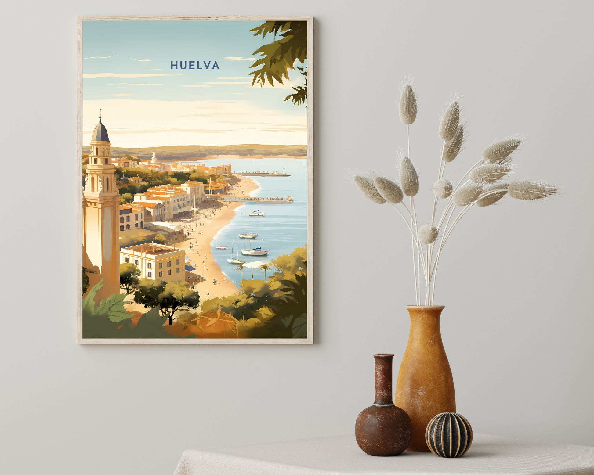 Huelva Spain Travel Poster Print - Pitchers Design