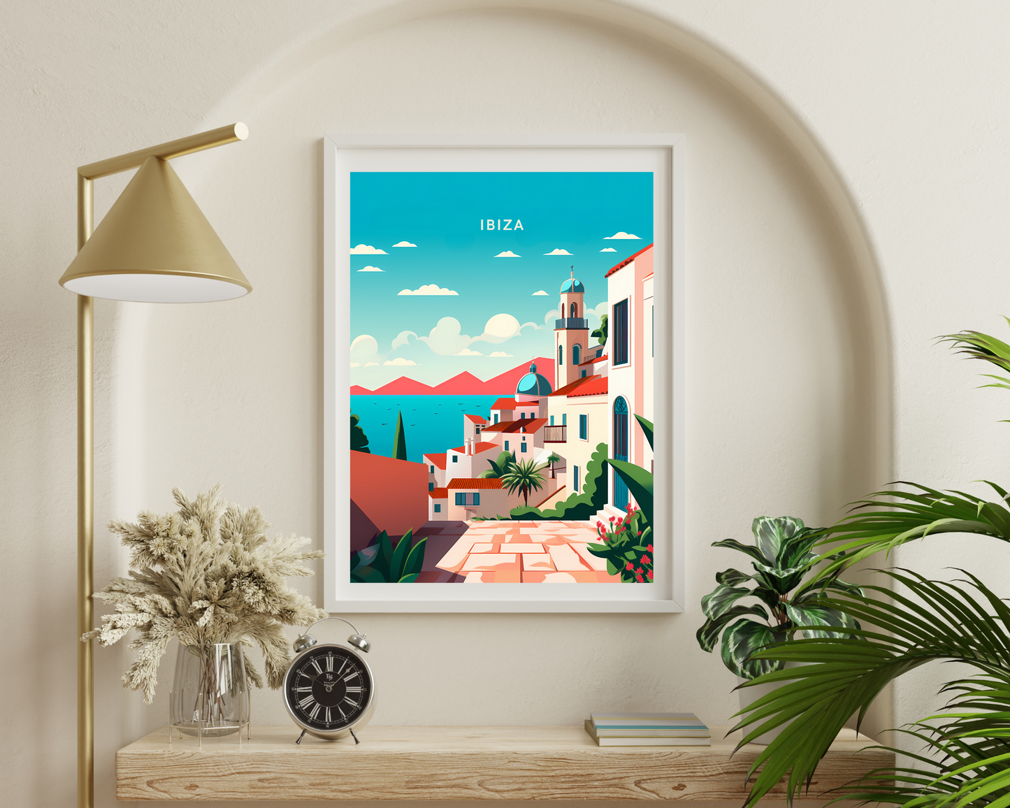 Ibiza Spain Travel Poster Print - Pitchers Design