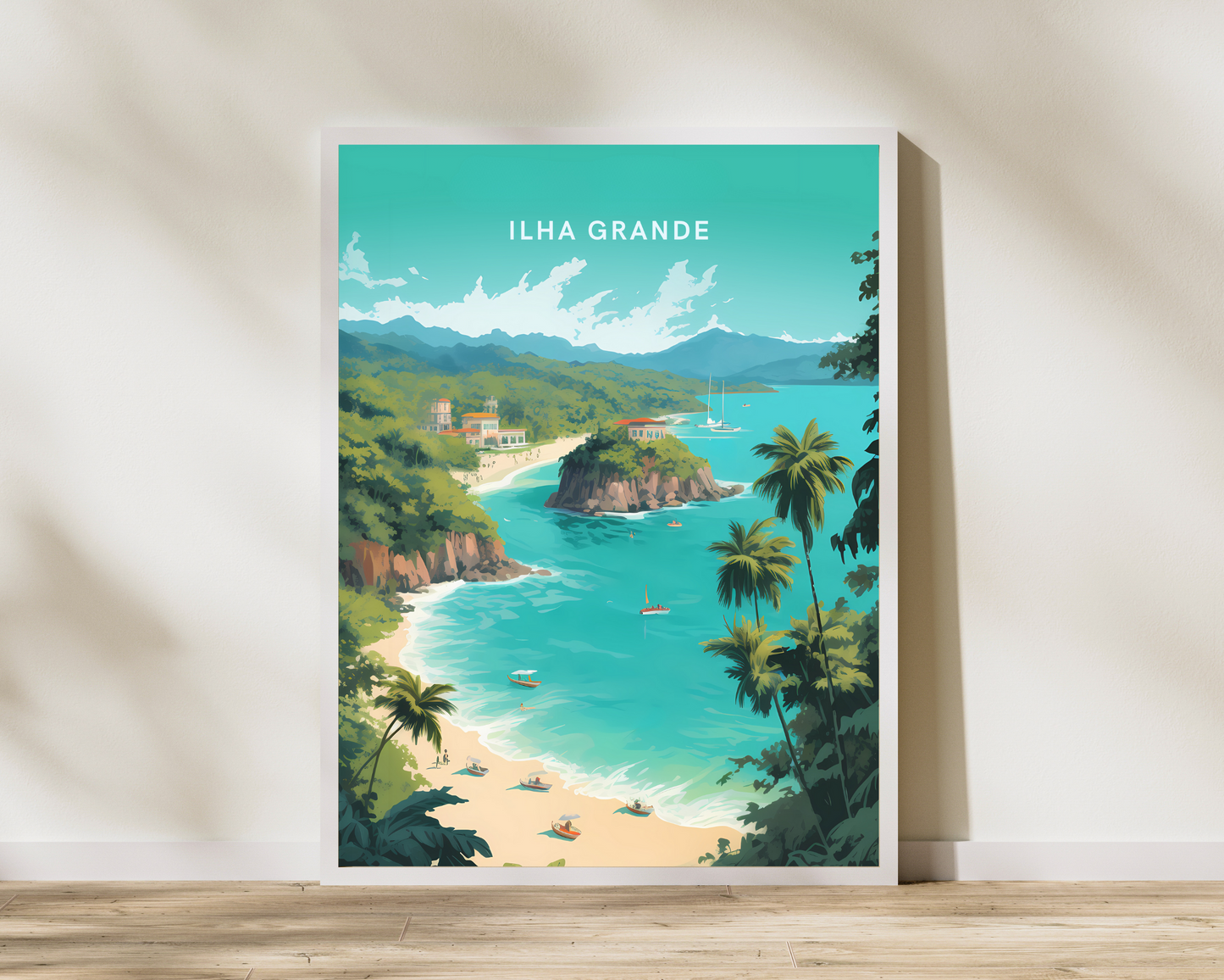 Ilha Grande Brazil Travel Poster Print - Pitchers Design