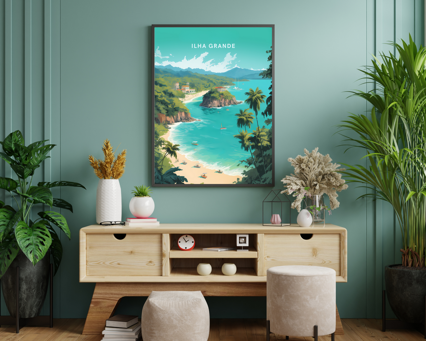 Ilha Grande Brazil Travel Poster Print - Pitchers Design