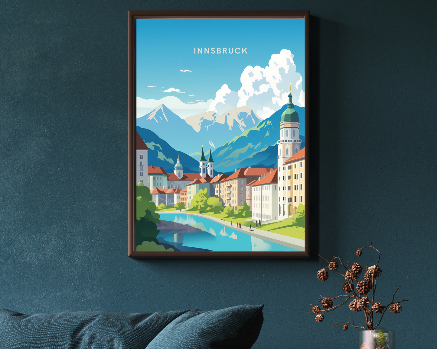 Innsbruck Austria Travel Poster Print - Pitchers Design