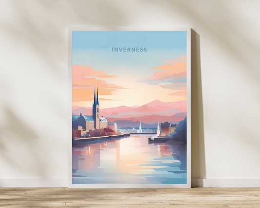 Inverness Scotland Travel Poster Print - Pitchers Design