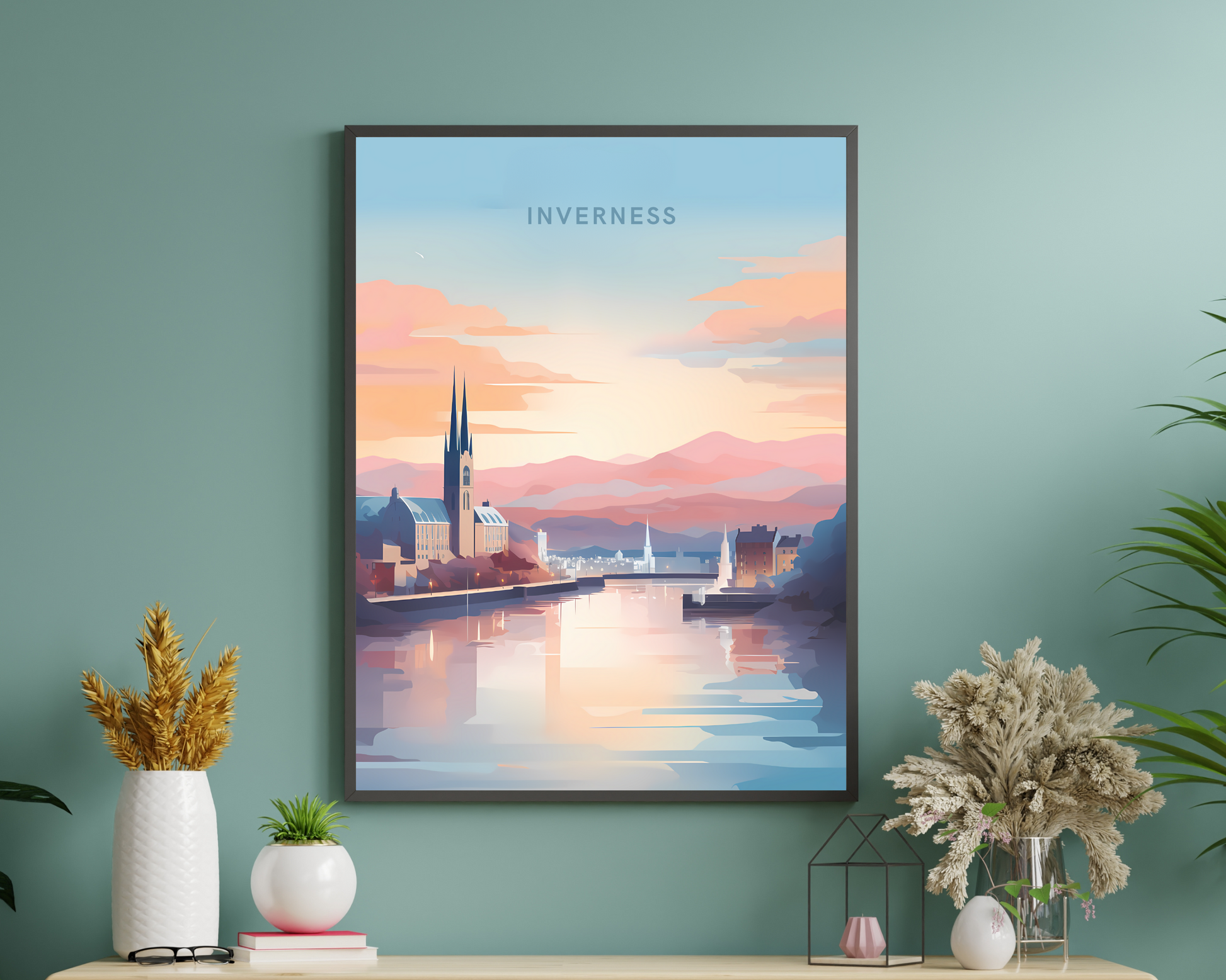 Inverness Scotland Travel Poster Print - Pitchers Design