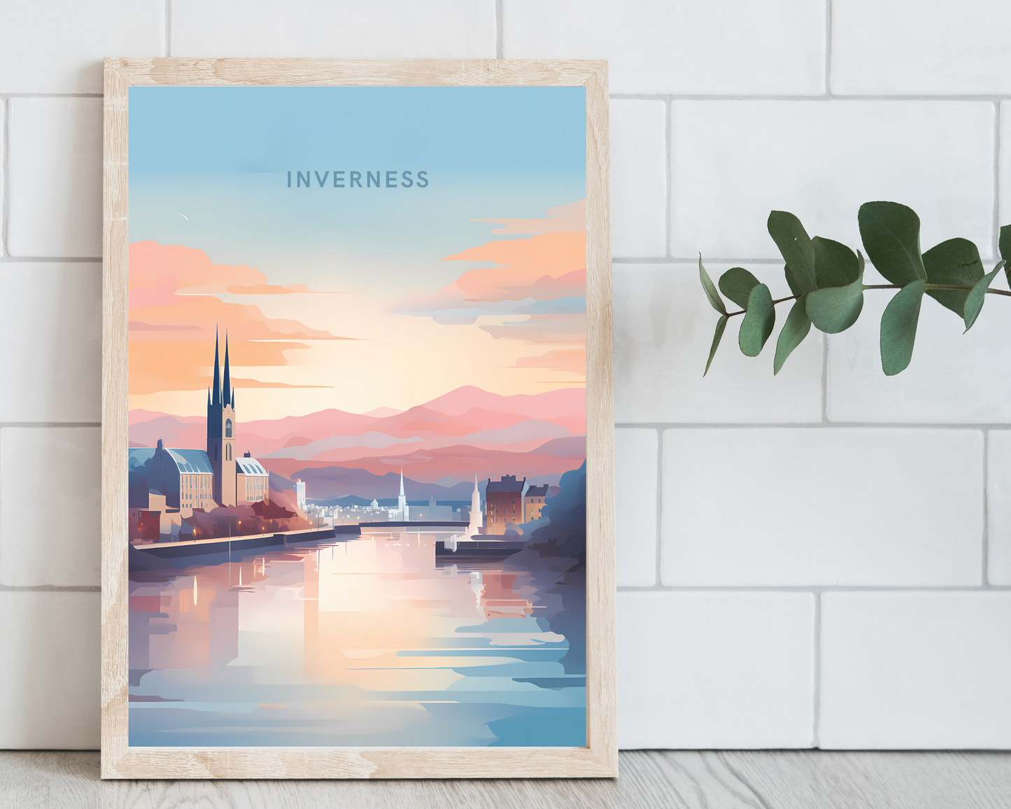 Inverness Scotland Travel Poster Print - Pitchers Design