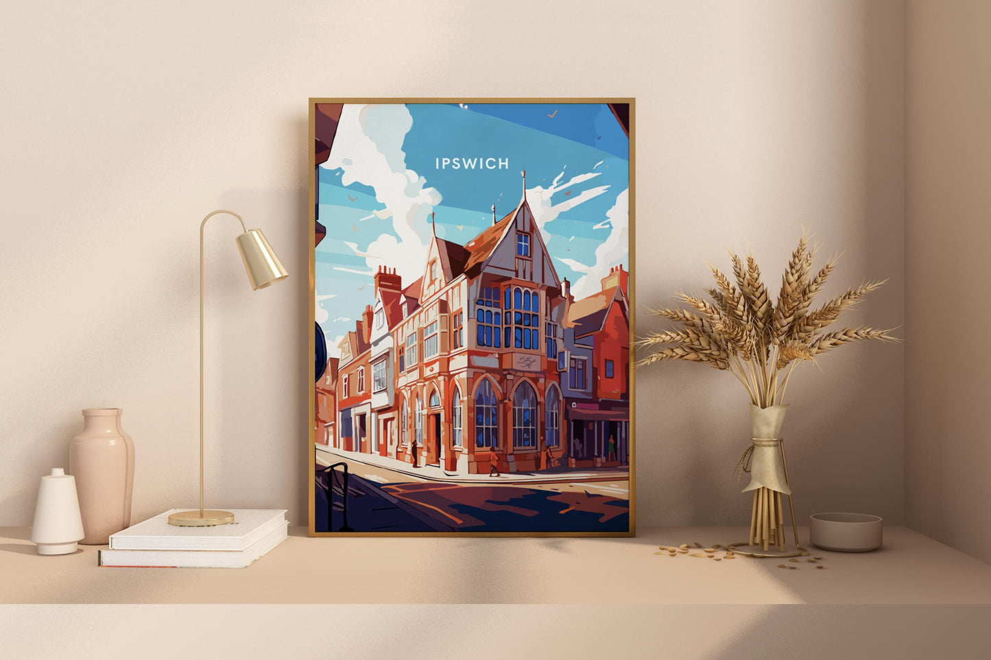 Ipswich England UK Travel Print Poster