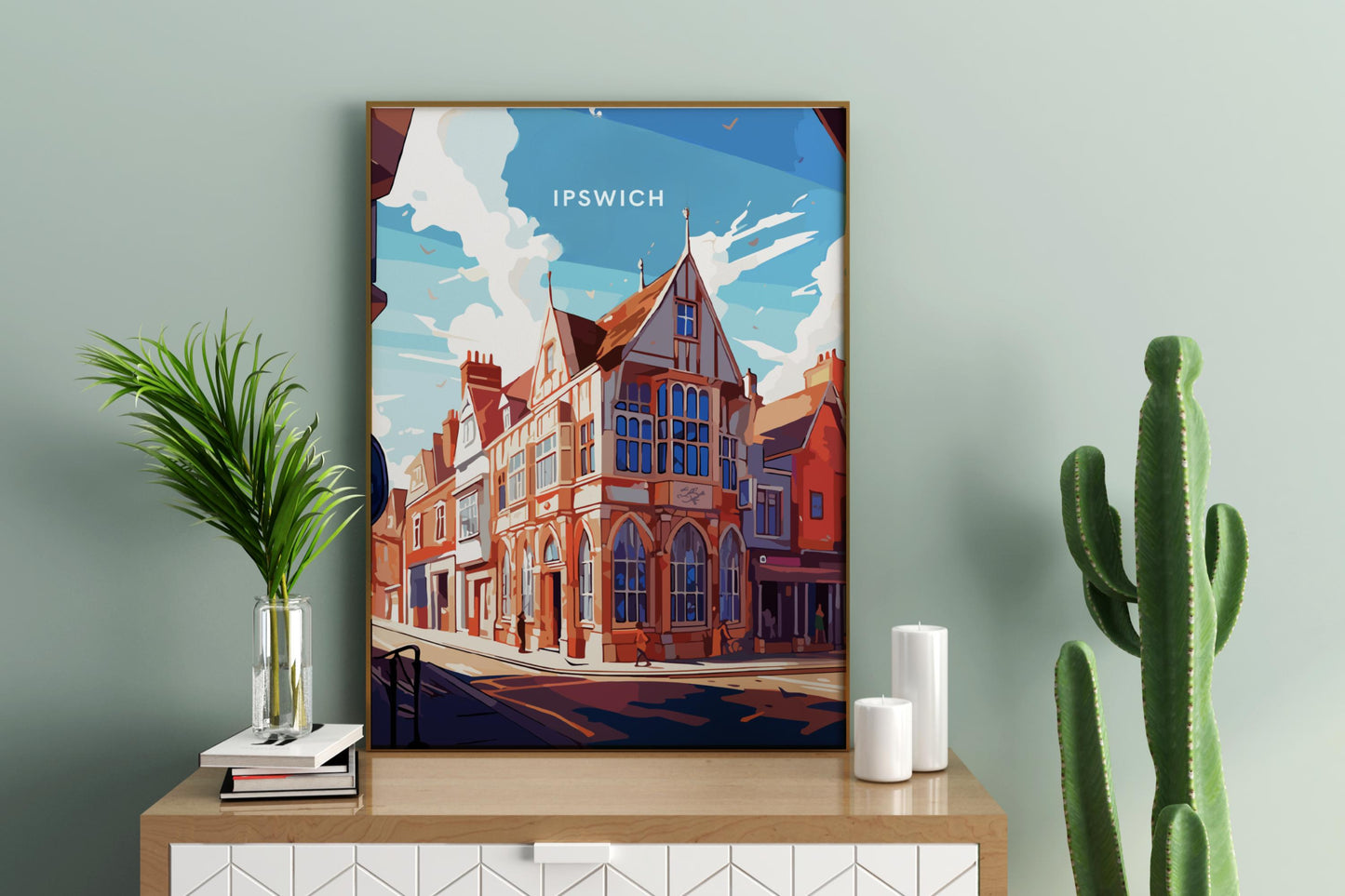 Ipswich England UK Travel Print Poster