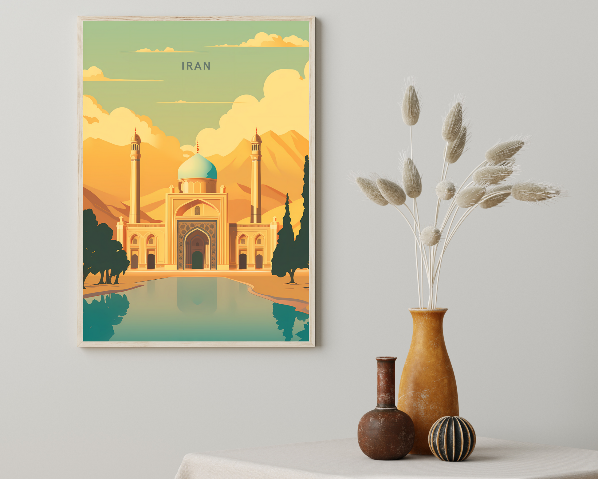 Iran Travel Poster Print - Pitchers Design